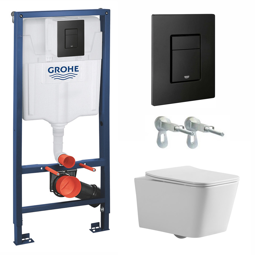 Изображение товара Комплект инсталляция с унитазом Grohe 38811KF0+B5.3.1170.00 цвет белый