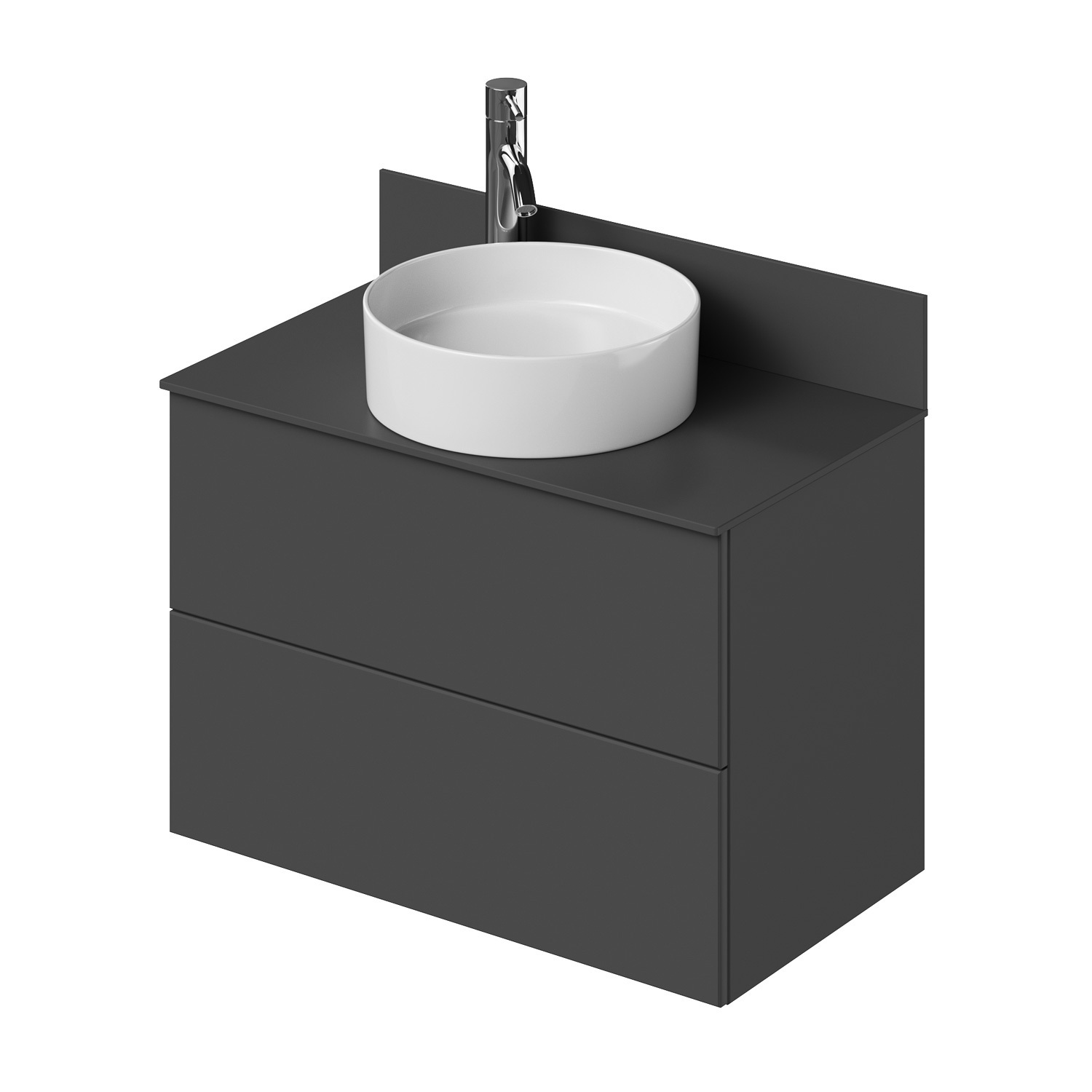 Изображение товара Тумба под раковину Итана Icon 4657792957881 подвесная 80.50см цвет графит