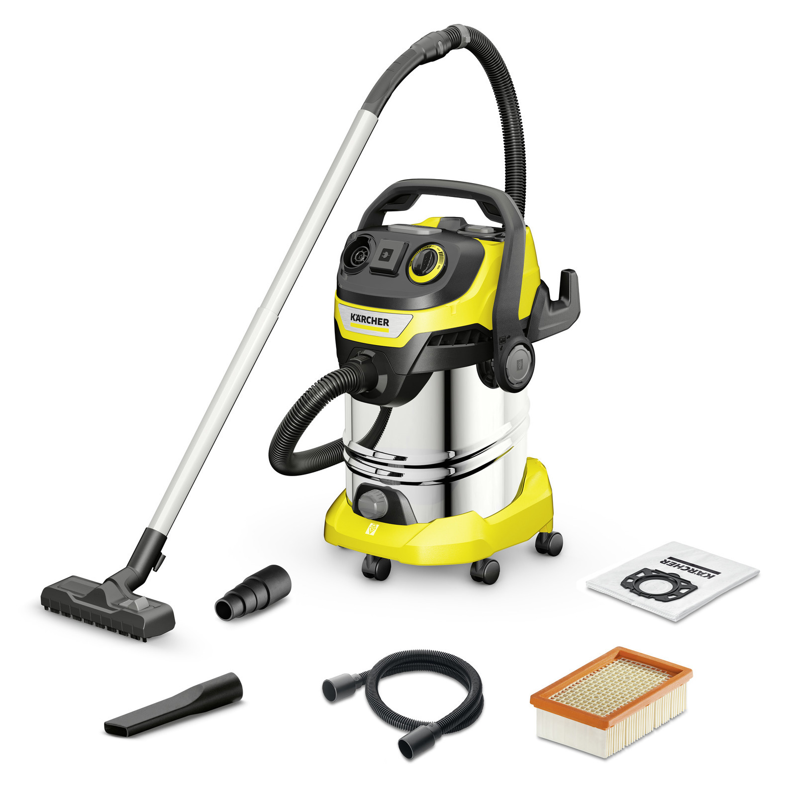 Изображение товара Пылесос с контейнером Karcher 1.628-360.0 2100 Вт 30 л цвет желтый