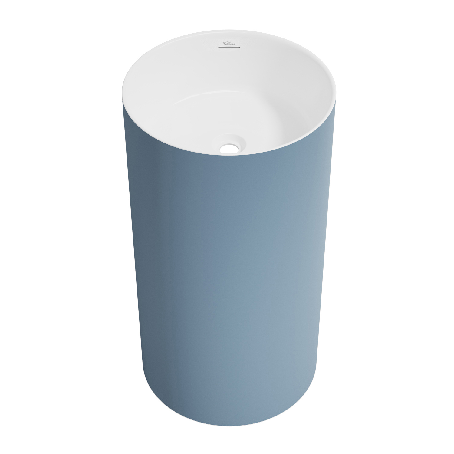 Изображение товара Напольная акриловая раковина Wellsee Chalice Perfection 45х45х85 см белая глянцевая