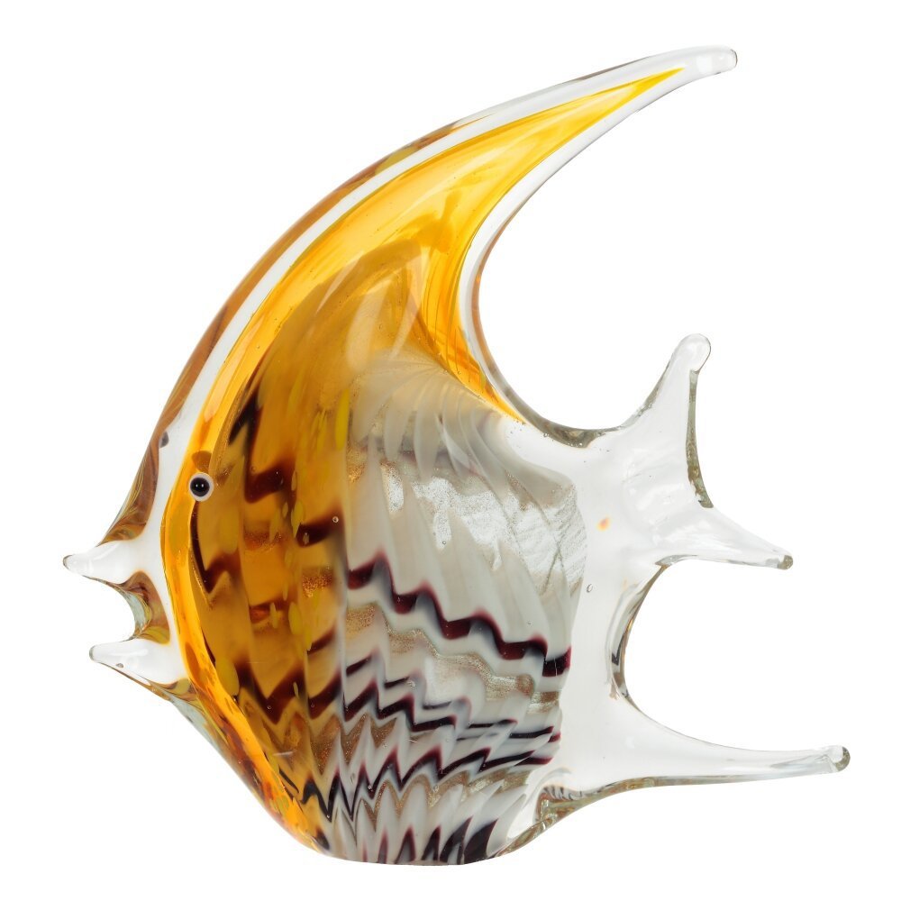 Изображение товара Декоративная стеклянная рыбка, 18 см, коричневая