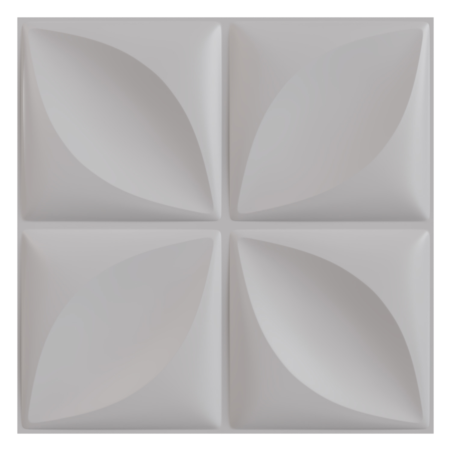 Изображение товара ПВХ панель SODIN DECOR Лепестки 3D белая 500x500x1 мм