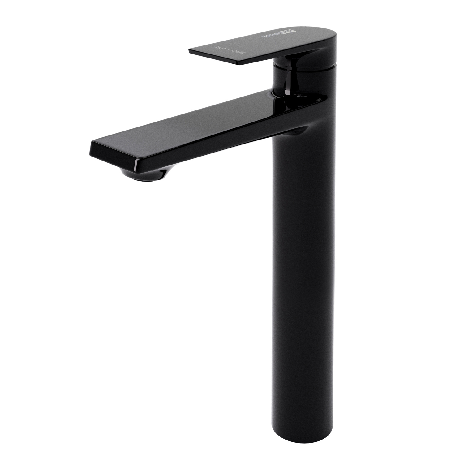 Изображение товара Современный черный смеситель для умывальника WasserKRAFT Glan 6603H с аэратором