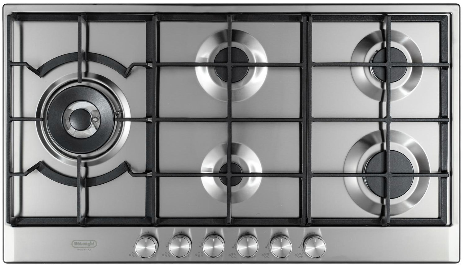 Изображение товара Газовая варочная панель Delonghi NSL 590D X RUS 90 см 5 конфорок цвет нержавеющая сталь