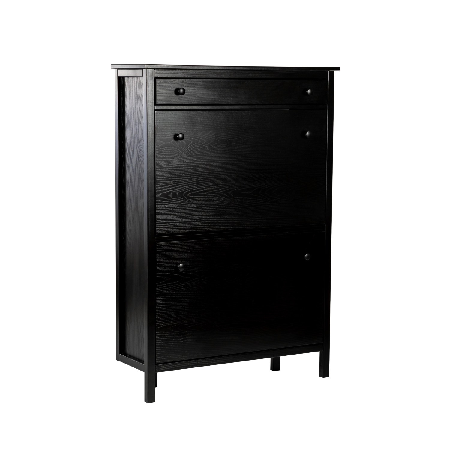 Изображение товара Шкаф для обуви Leset Токе 89x130x30.2 см черный, МДФ, 3 ящика