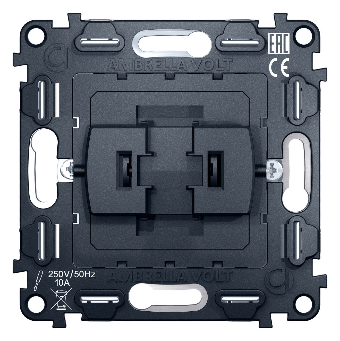Изображение товара Выключатель перекрестный встраиваемый Ambrella volt VM112 1 клавиша цвет серый