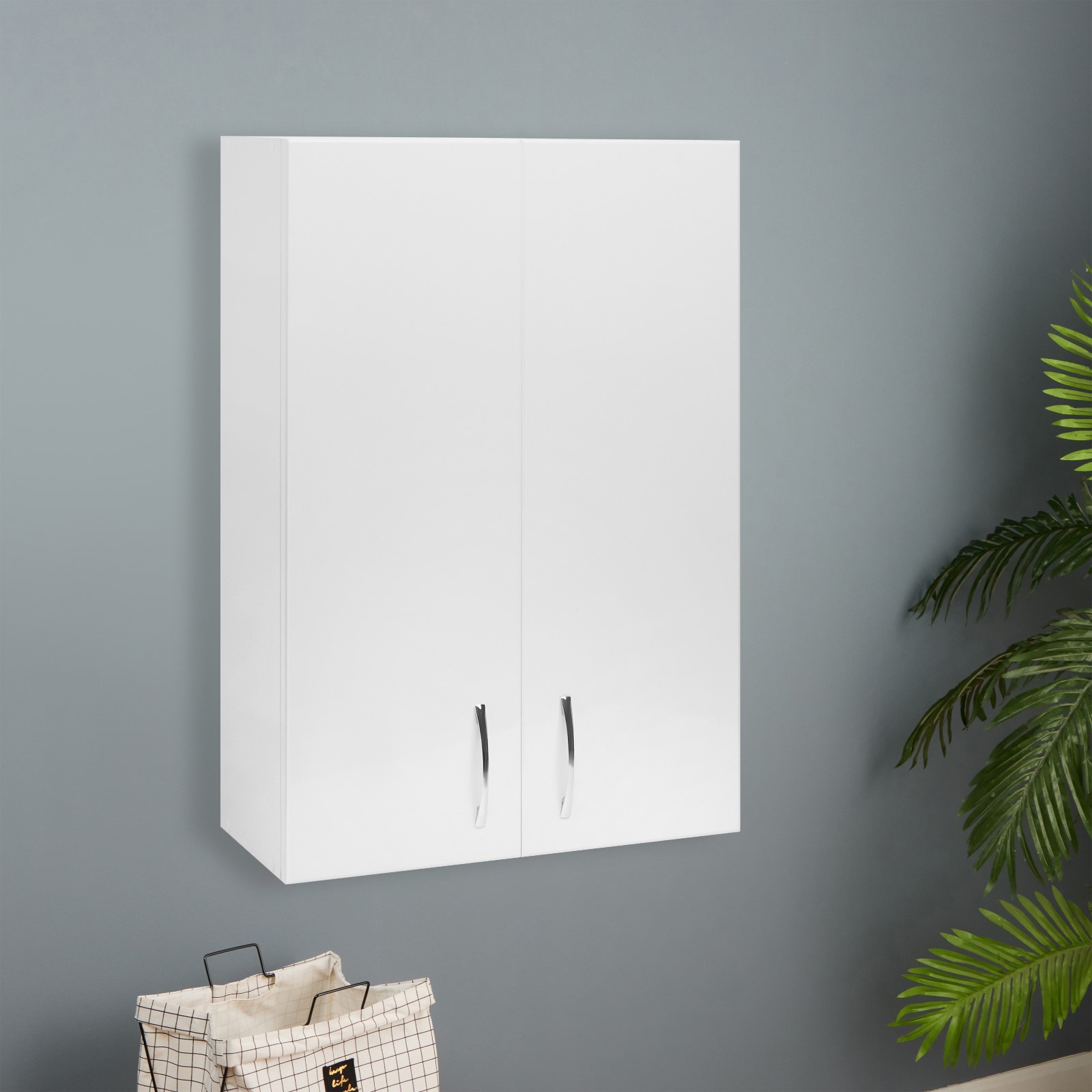 Изображение товара Шкаф для ванной Клик Мебель 9938709 55x80см цвет белый