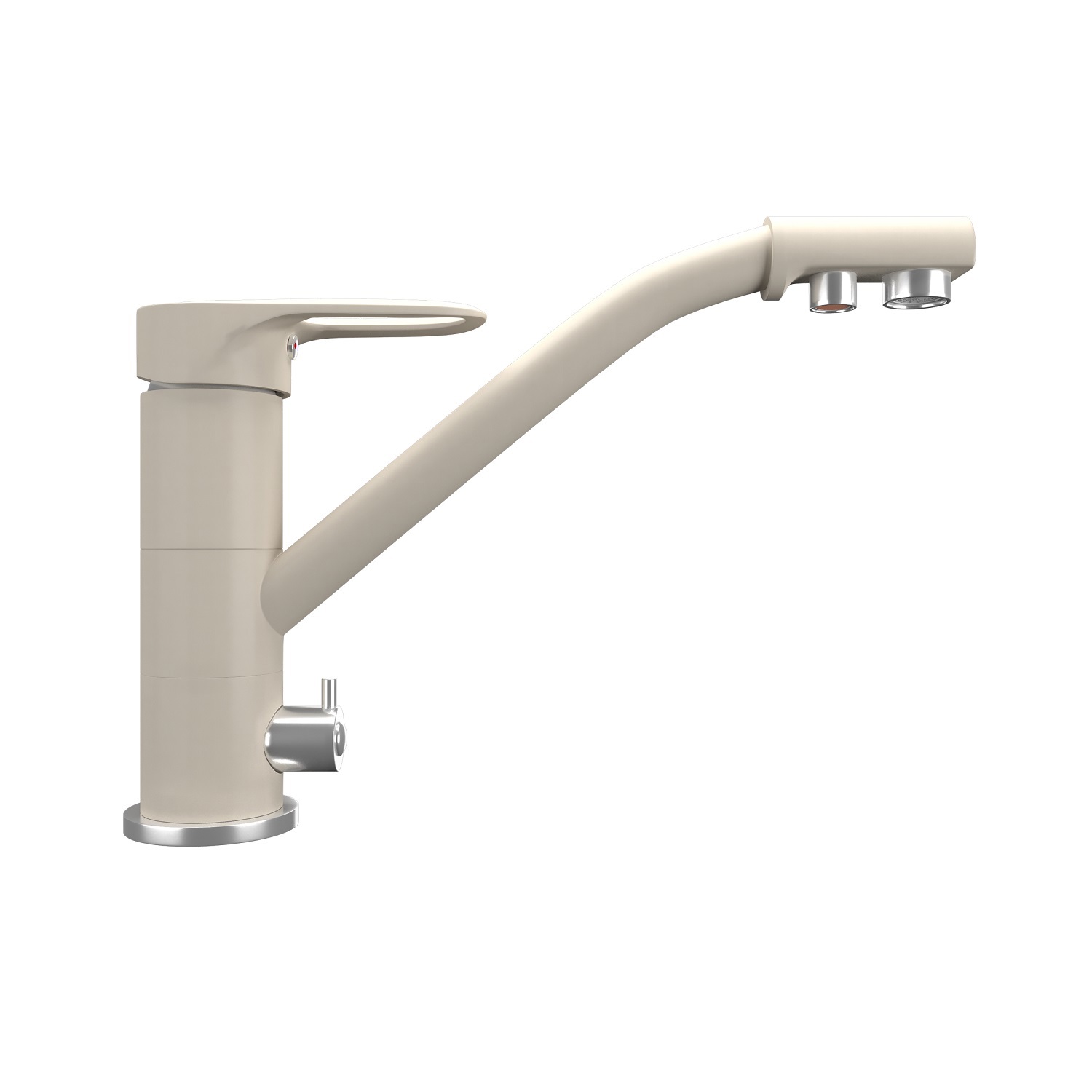 Изображение товара Смеситель для кухни Maunfeld MFQT-10LBG поворотный излив 18.2 см цвет светло-бежевый