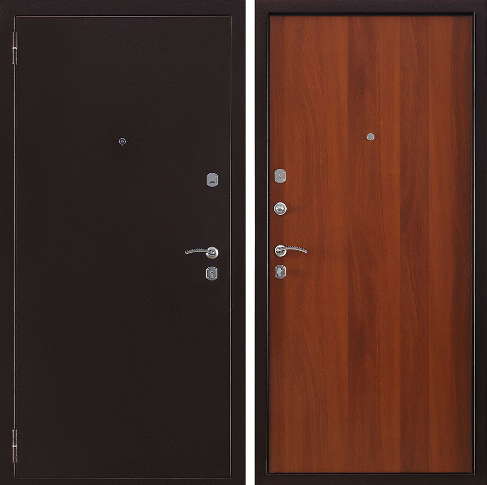 Изображение товара Входная дверь Двери Регионов Триумф 2 левый 205x86см итальянский орех/антик медь