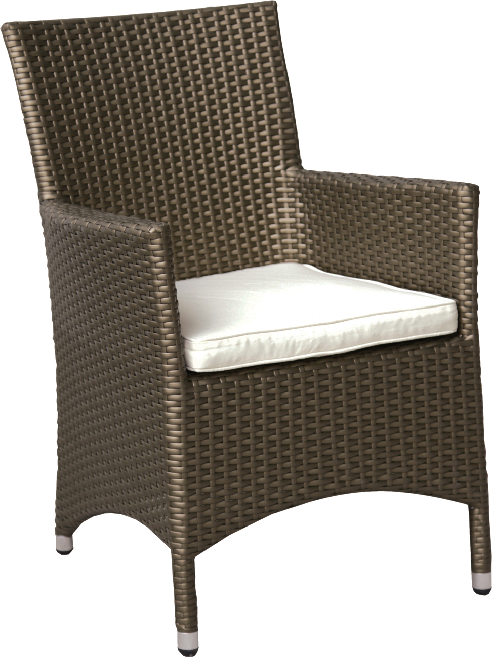 Изображение товара Садовое кресло KONWAY Адриа из искусственного ротанга с подушкой, коричневое, 58х63х88 см