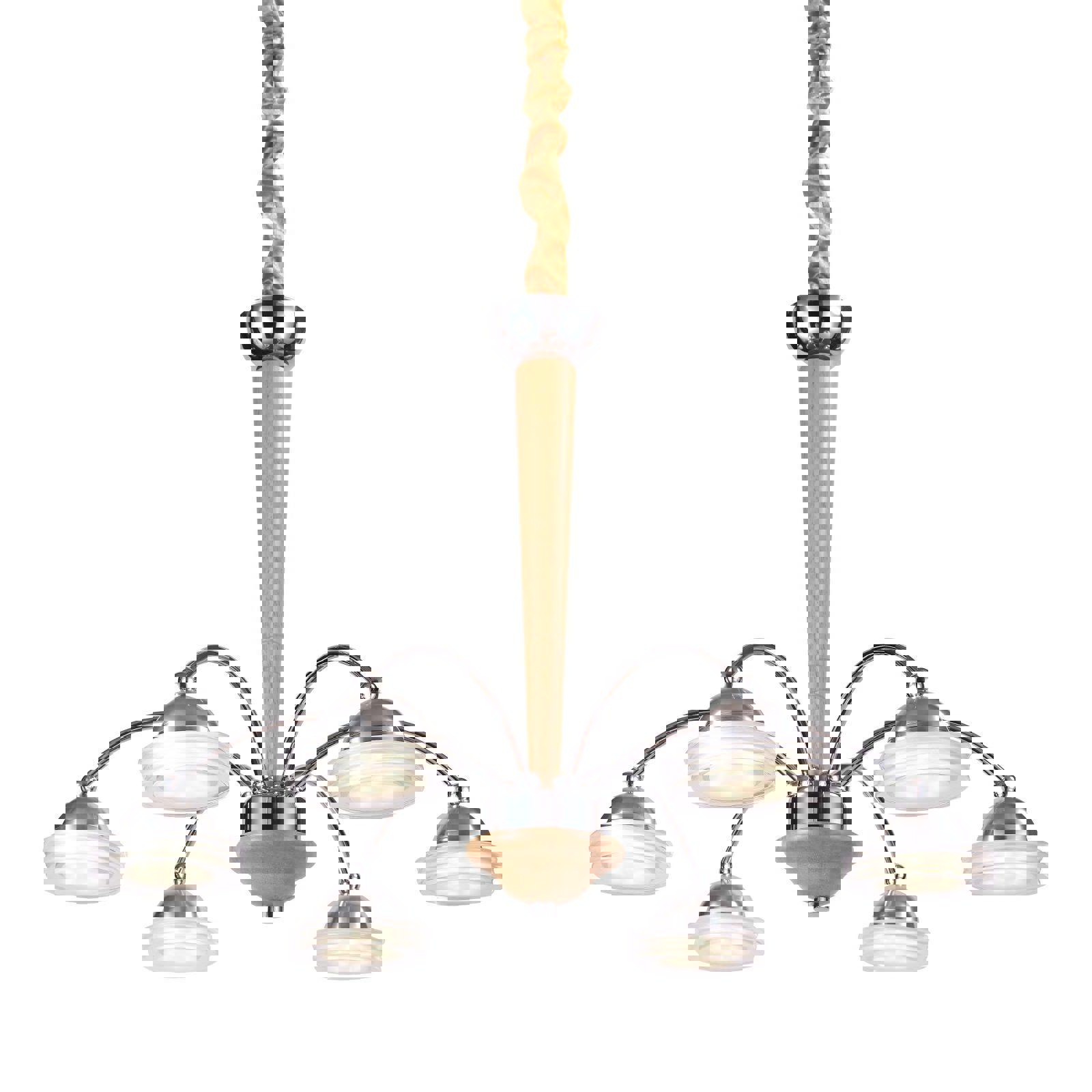 Изображение товара Люстра подвесная светодиодная Lucia Tucci Natura 068.6 17.5 м² теплый белый (желтый) свет цвет дерево/белый