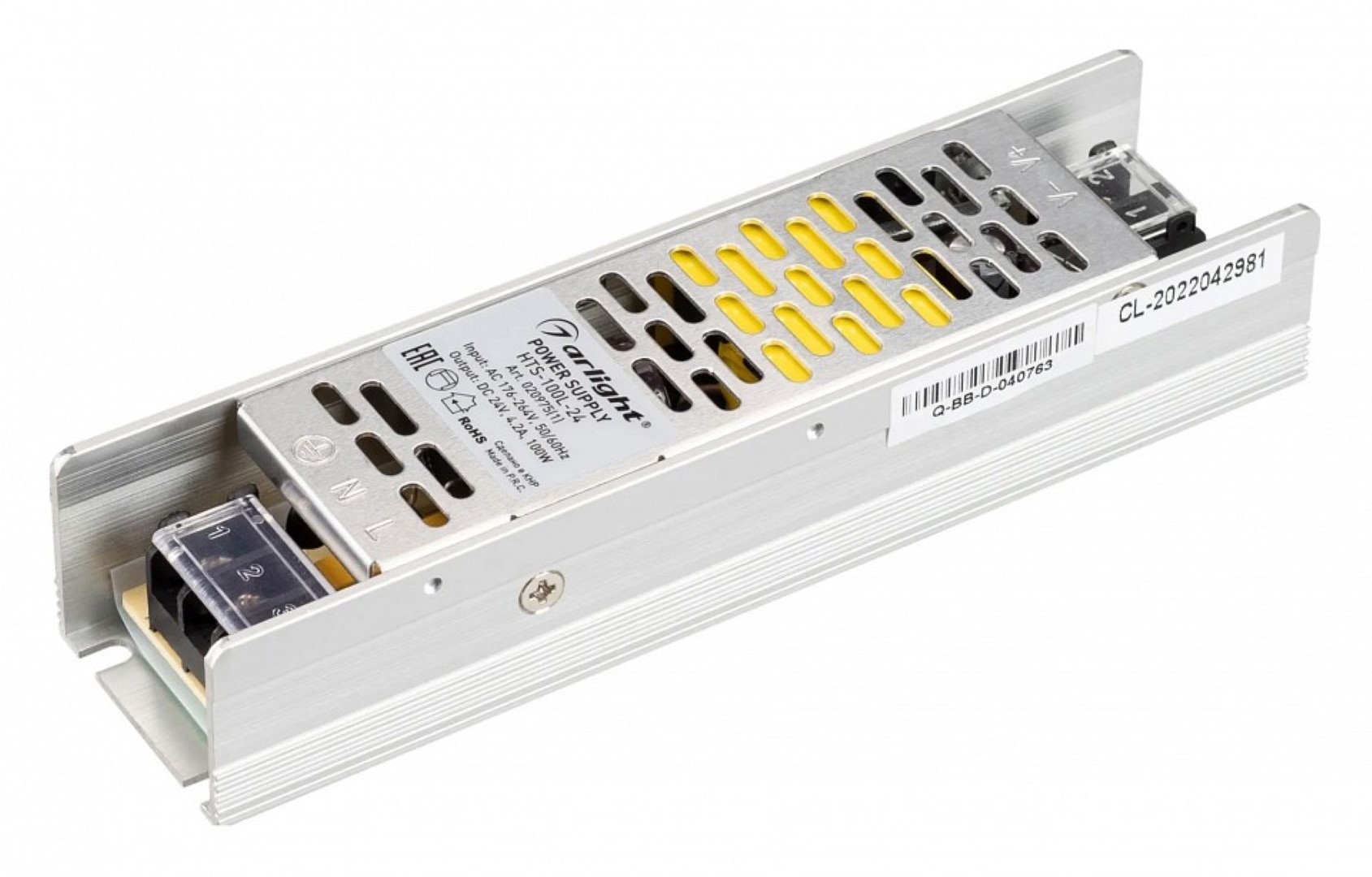 Изображение товара Блок питания Arlight Hts 020975(1) для светодиодной ленты 170-265 В 100 Вт IP20