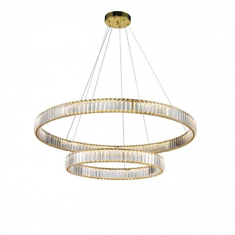 Изображение товара Подвесная светодиодная люстра iLedex Woodstock 10920p/2-60w-3000k хрусталь золото