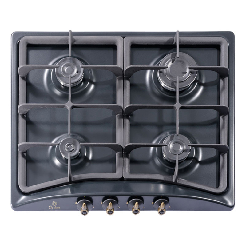 Изображение товара Газовая варочная панель De luxe 5840.00 гмв - 059ЧР 58 см 4 конфорки цвет черный матовый