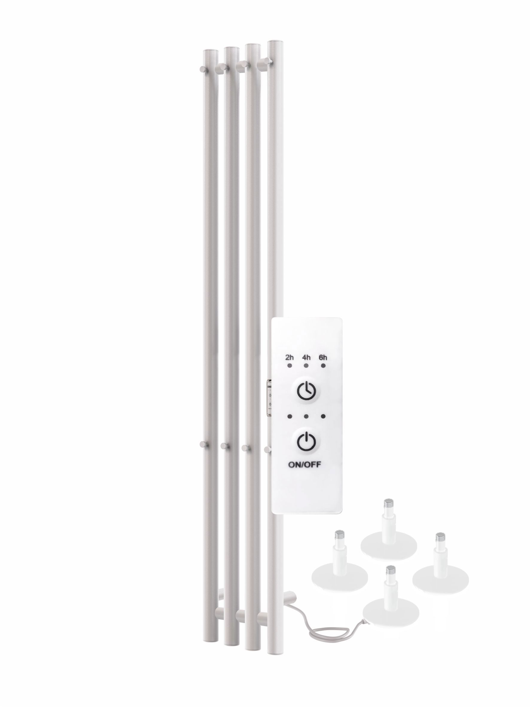 Изображение товара Электрический полотенцесушитель Indigo Style 4 PRO 180x1200 мм 65 Вт с терморегулятором лесенка бел