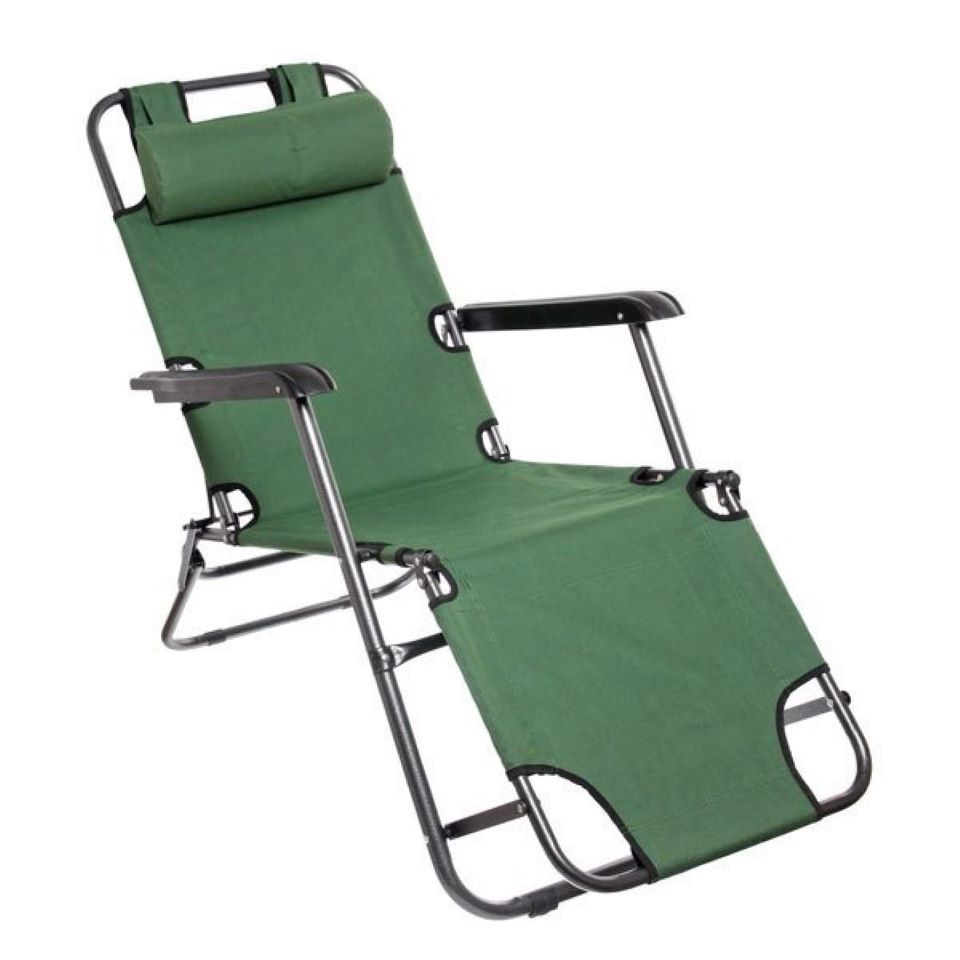 Изображение товара Шезлонг Добросад 865-443 Компактный складной с регулируемой спинкой и подголовником