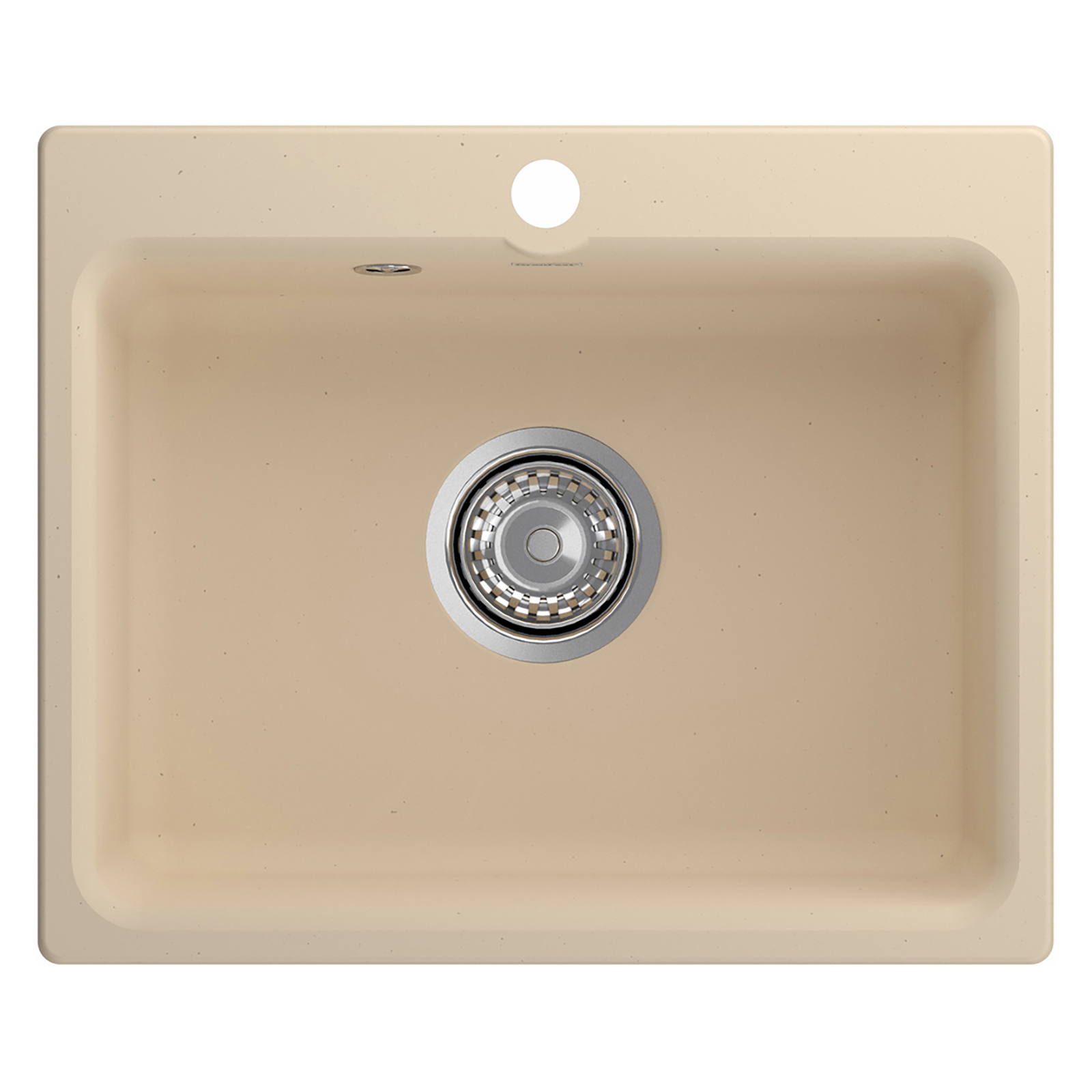 Изображение товара Мойка для кухни Granfest Smart 520 43x52 см глубина чаши 16 см литьевой мрамор цвет бежевый, светло-бежевый, бежево-рыжий