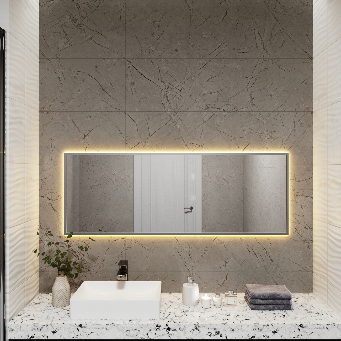 Изображение товара Зеркало со встроенной подсветкой One mirror 13040сст 40x130 см