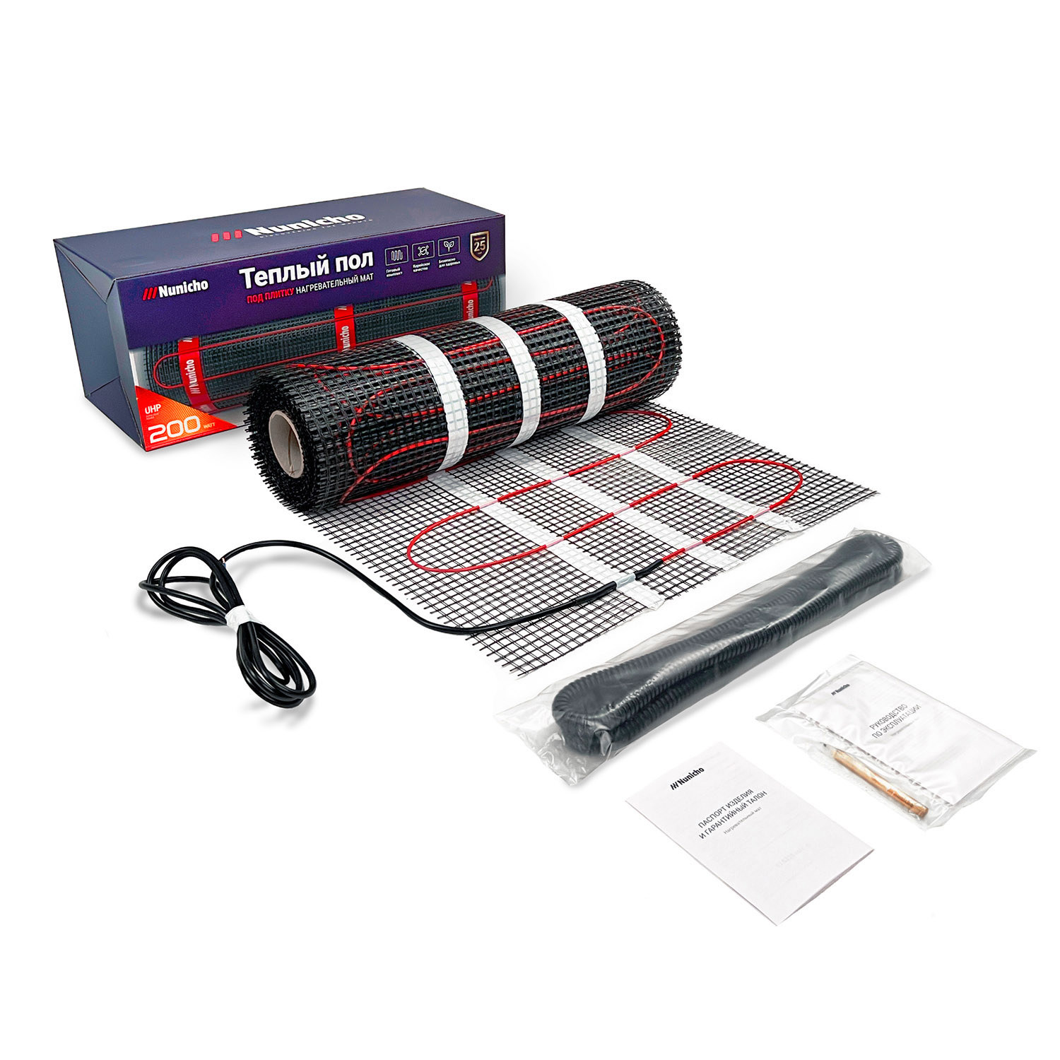 Изображение товара Нагревательный мат Nunicho Dominator UHP 2 м2 200 Вт для теплого пола РФ