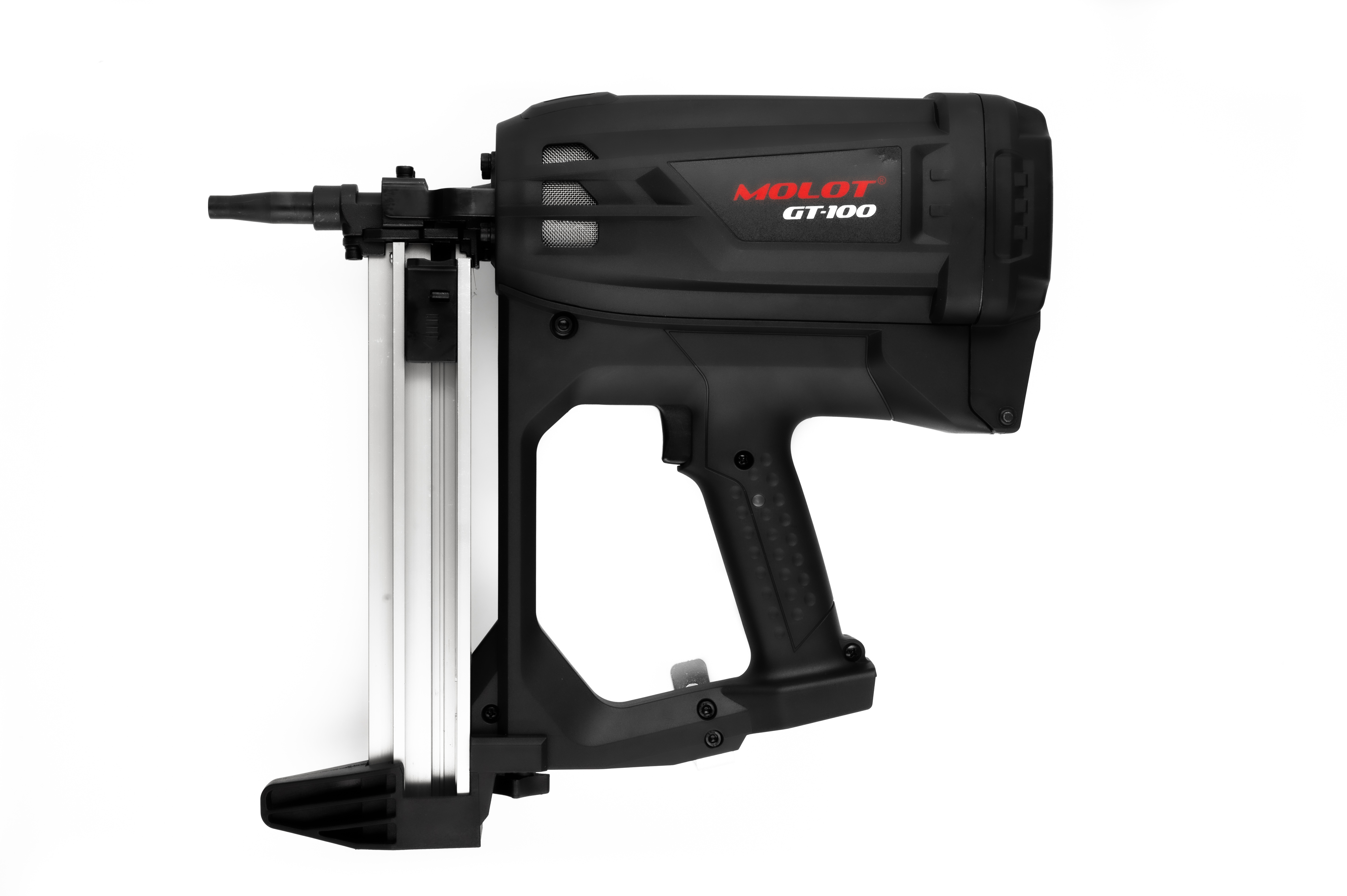 Изображение товара Пистолет гвоздезабивной газовый по бетону Molot GT-100 Ствол Е, 100 Дж гвозди CN