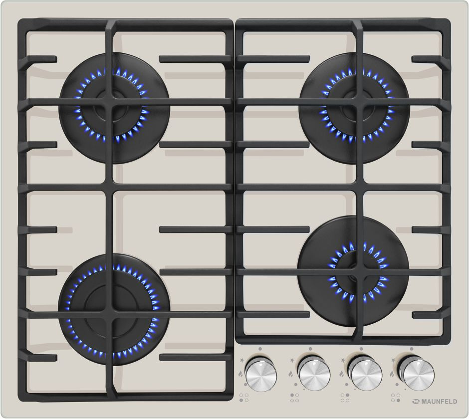 Изображение товара Газовая варочная панель Maunfeld EGHG 64.6CBG G 59 см 4 конфорки бежевый