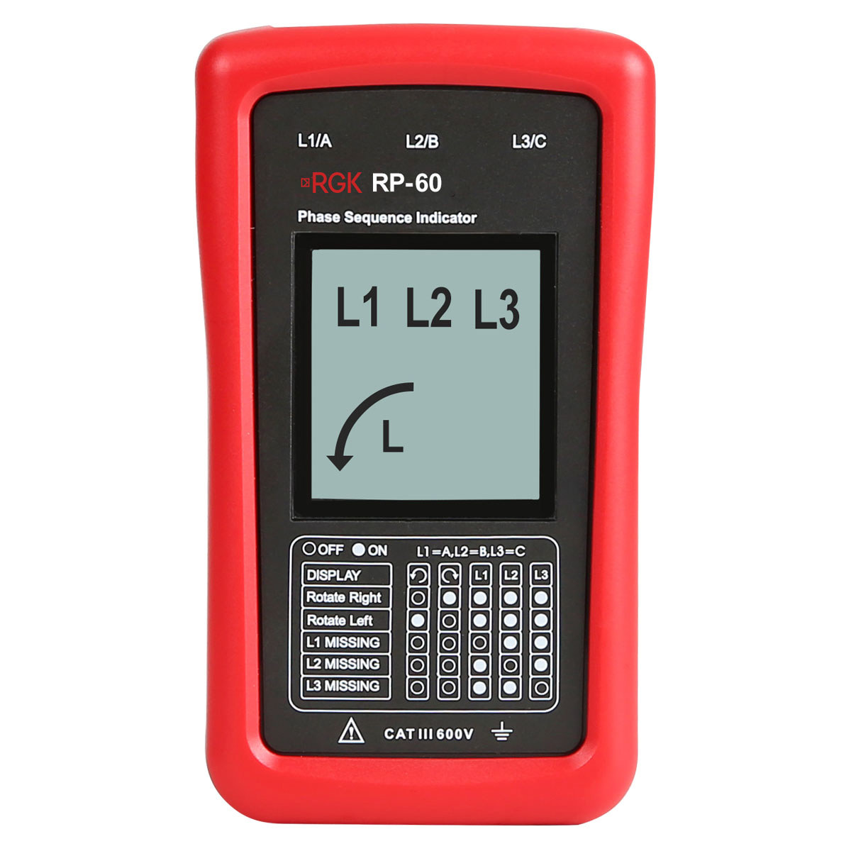 Изображение товара Индикатор чередования фаз для трехфазной цепи RGK RP-60