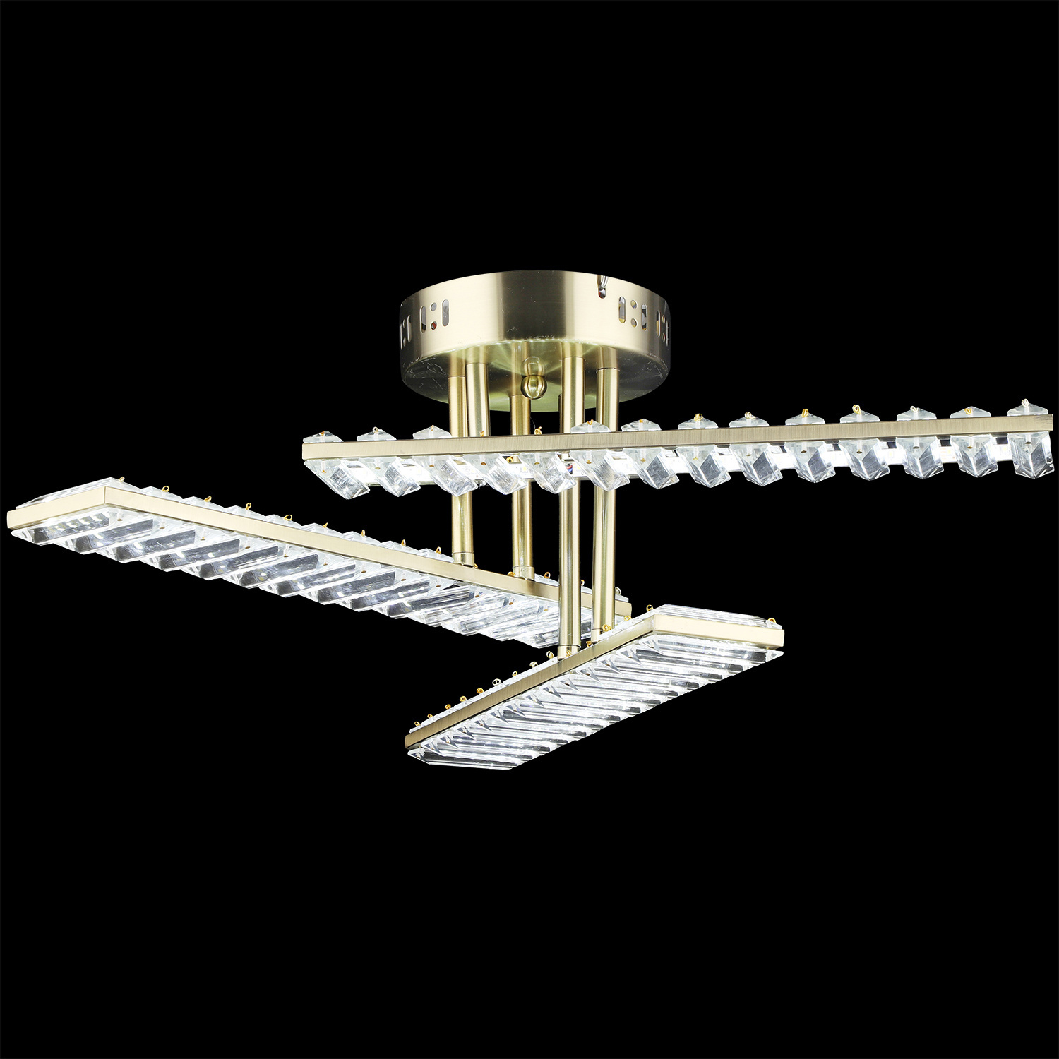 Изображение товара Люстра на штанге светодиодная Reluce 02598-0.3-102w cop 18 м² регулируемый белый свет цвет медь/прозрачный