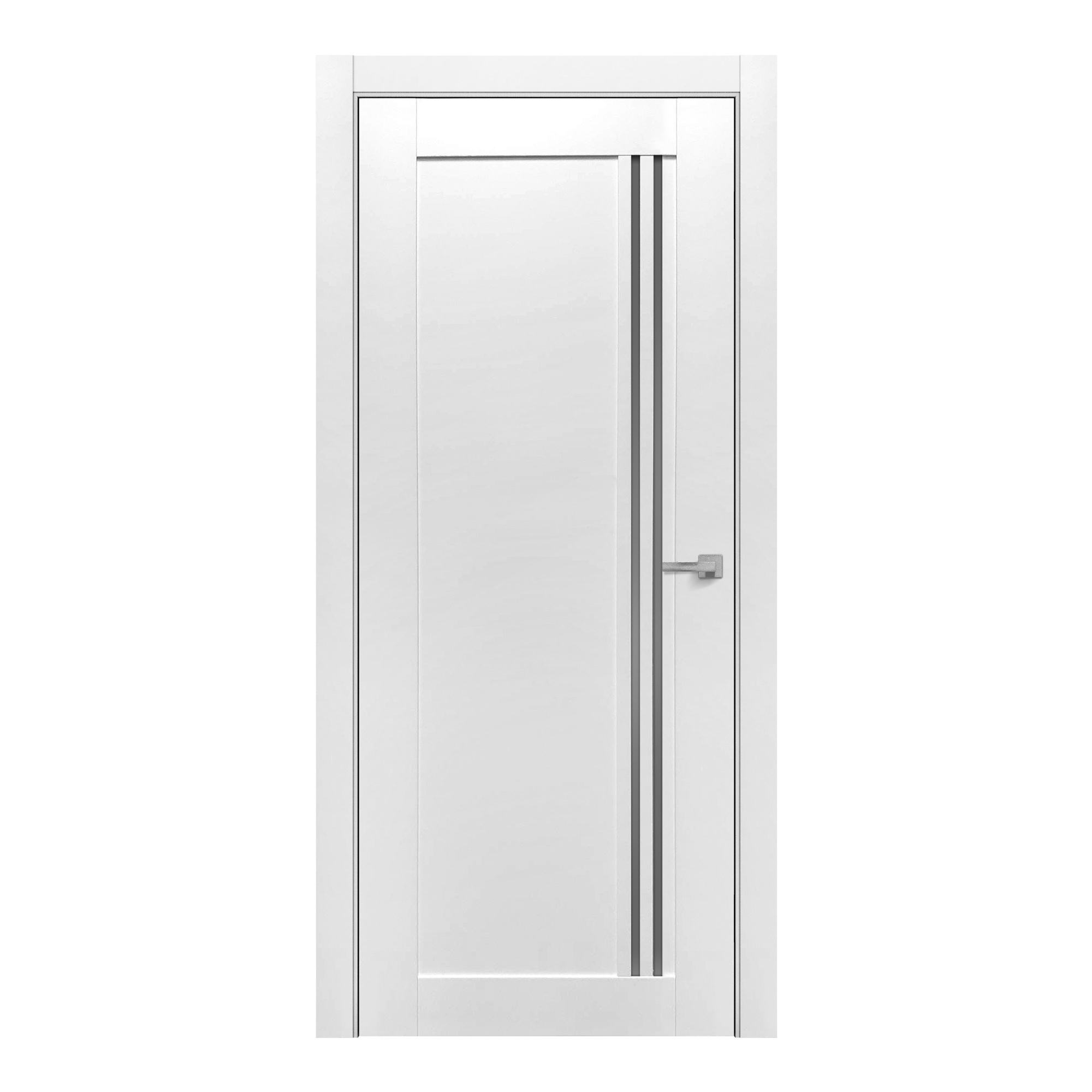 Изображение товара Дверь межкомнатная Бизнес парк Crystal 97 остеклённая 70x200см ПВХ цвет белый софт без замка и петель