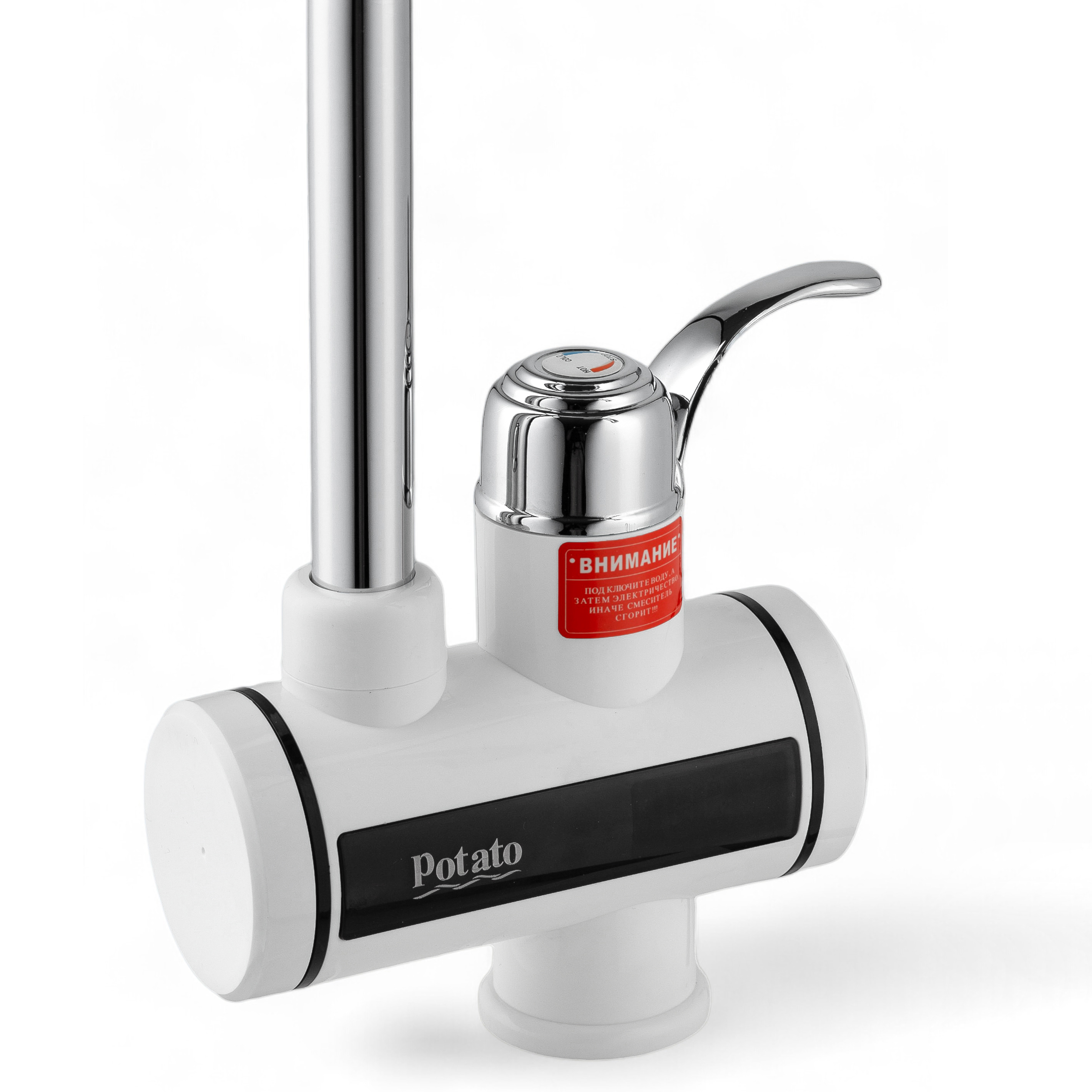 Изображение товара Проточный водонагреватель электрический Potato P0060 3.3 кВт цвет белый