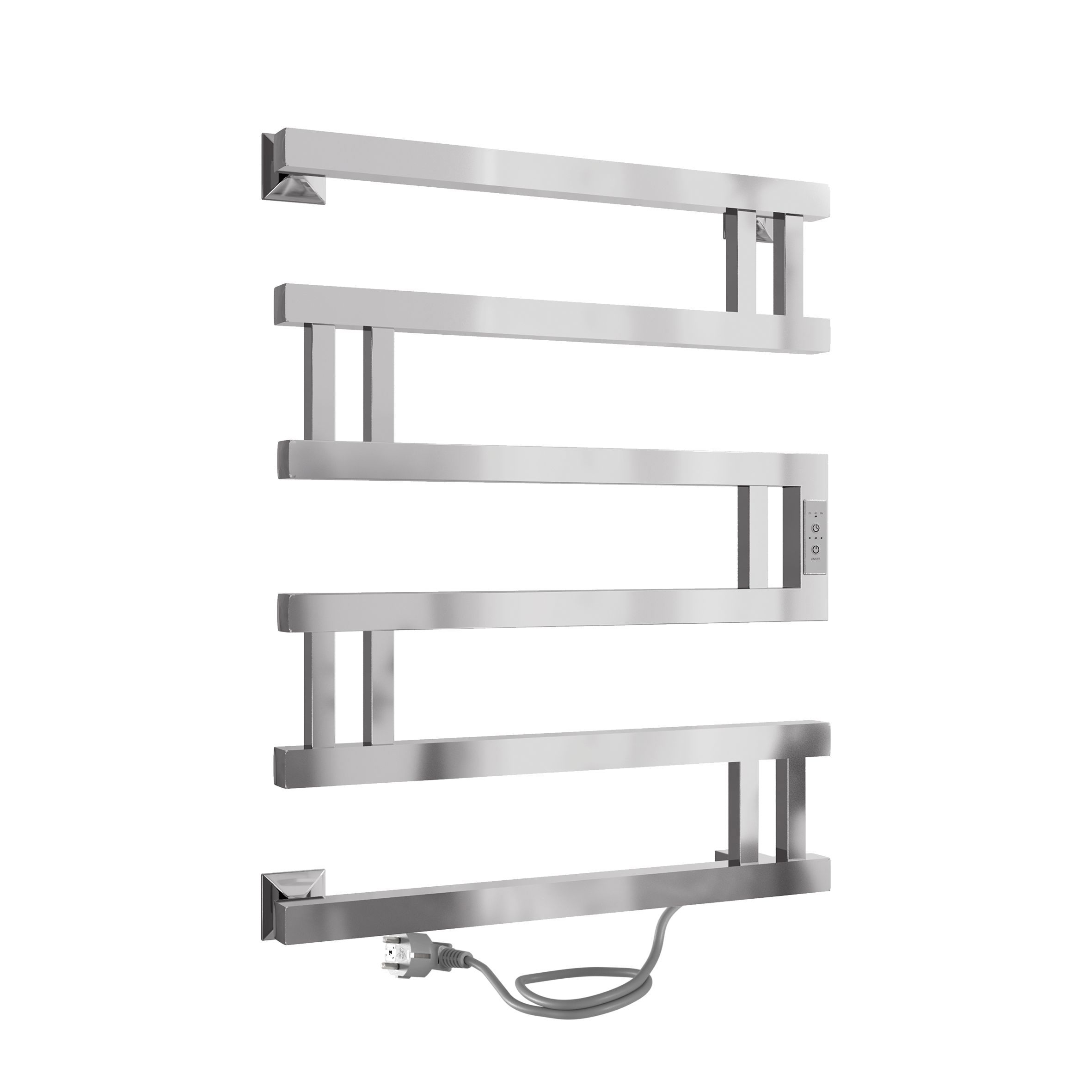 Изображение товара Электрический полотенцесушитель Indigo 500x600 мм 128 Вт с терморегулятором Хром