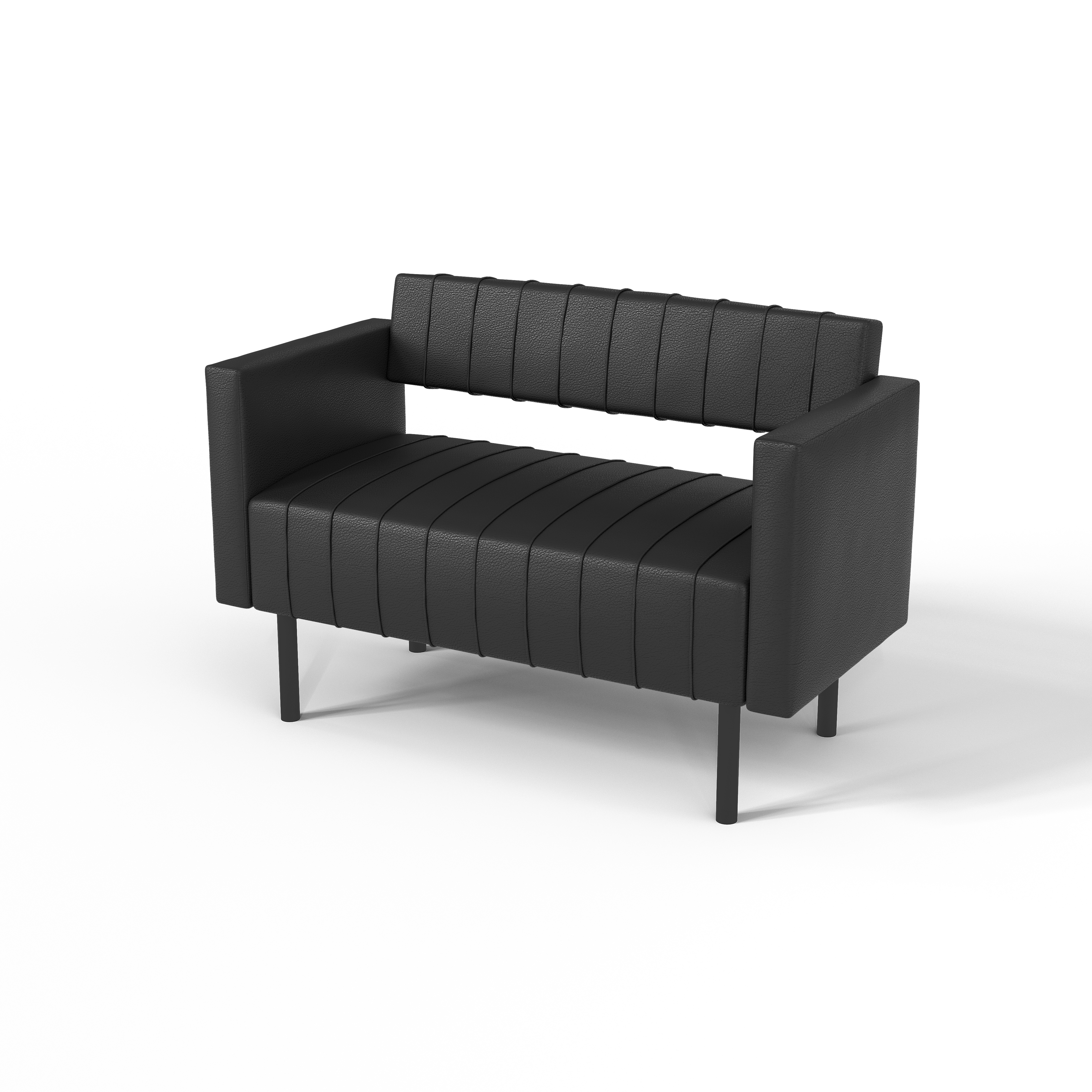 Изображение товара Современный диван RAIN от SALON TRON из искусственной кожи черный 116x82x51 см