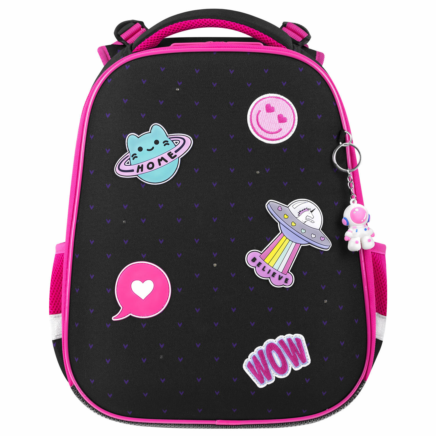 Изображение товара Рюкзак Brauberg Premium 29x38x16 см EVA черный с фуксией и светодиодами