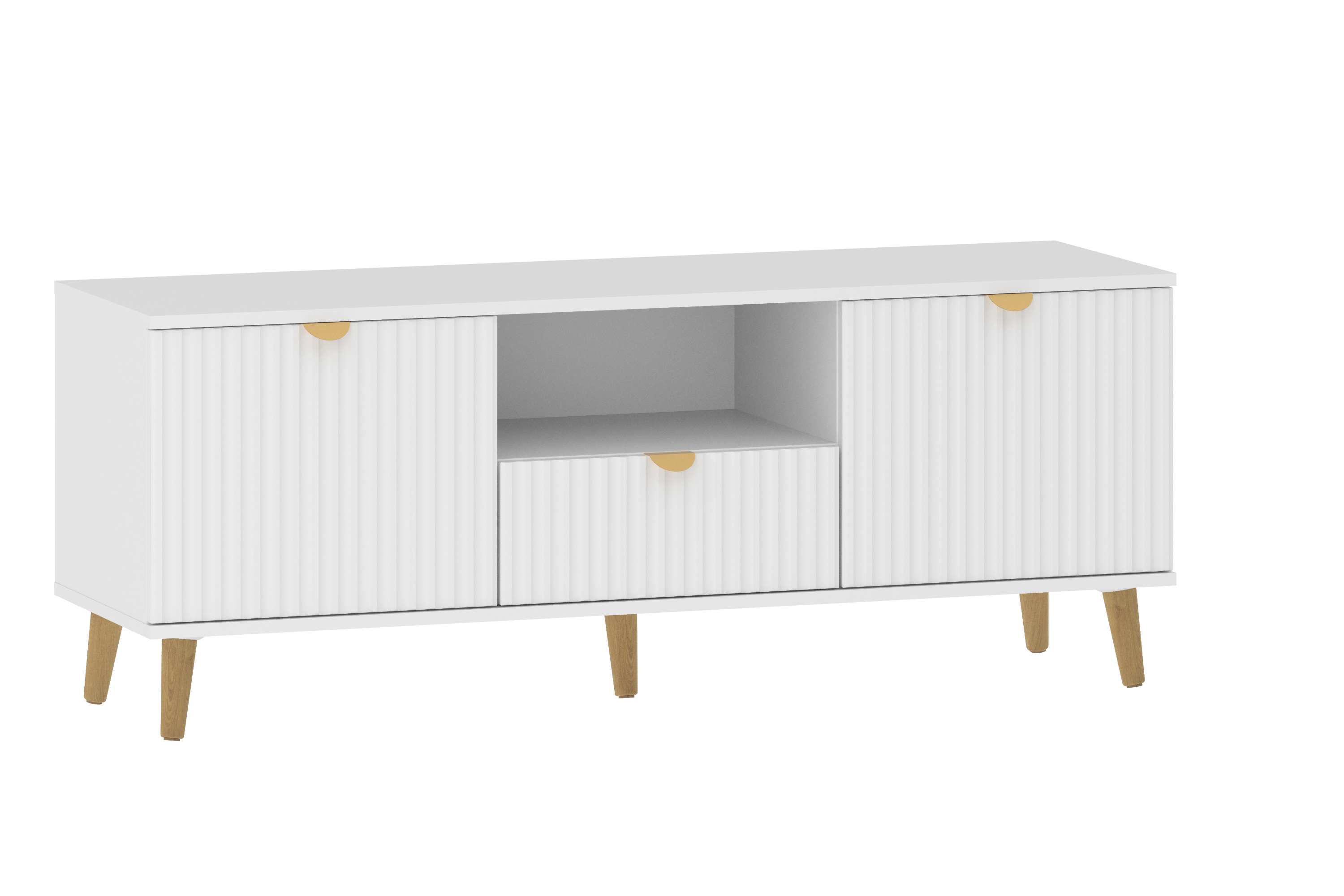 Изображение товара Тумба под телевизор Silva НМ 040.23 135x52.5x40 см МДФ цвет белый