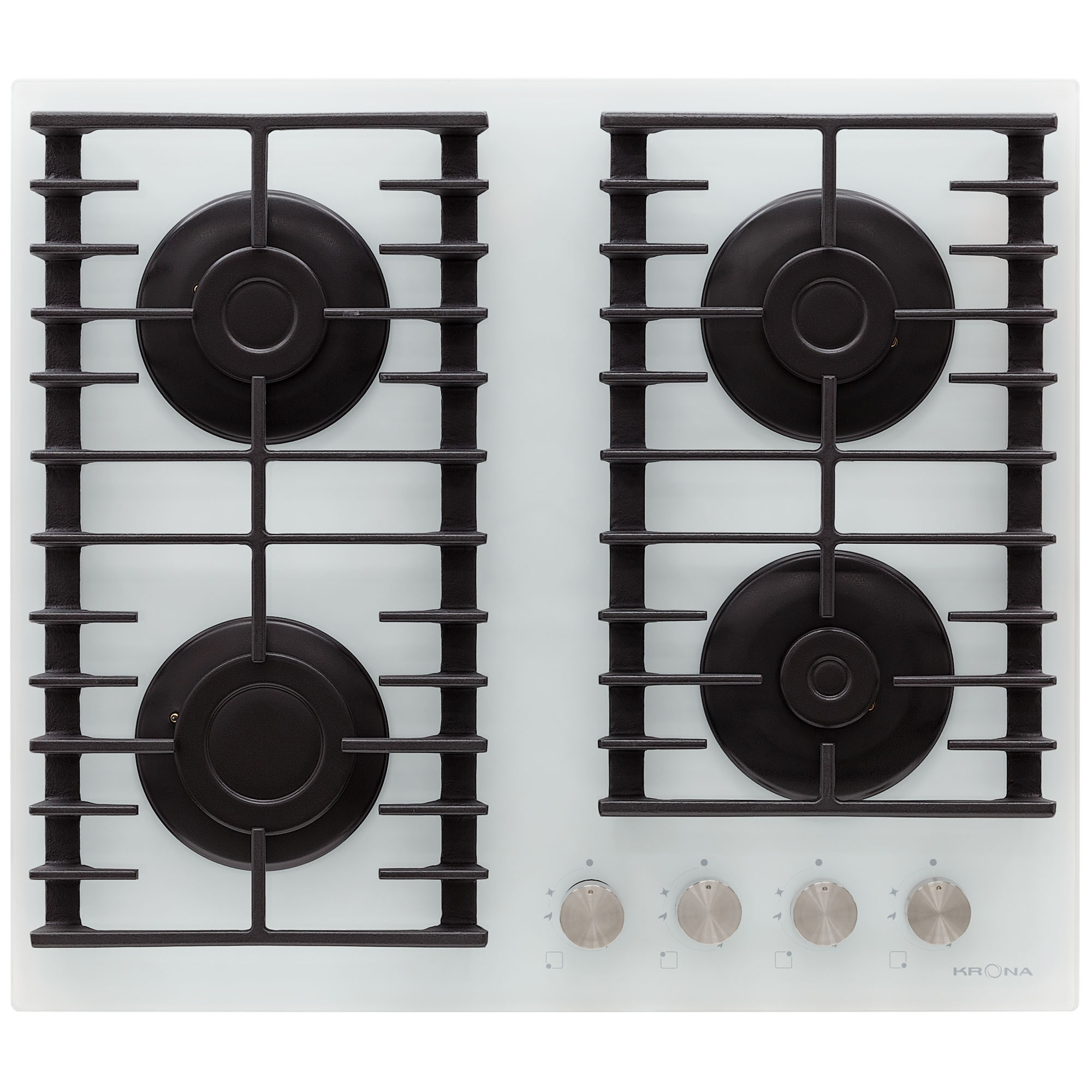 Изображение товара Газовая варочная панель Krona Hagel 60 WH 4 конфорки белый цвет