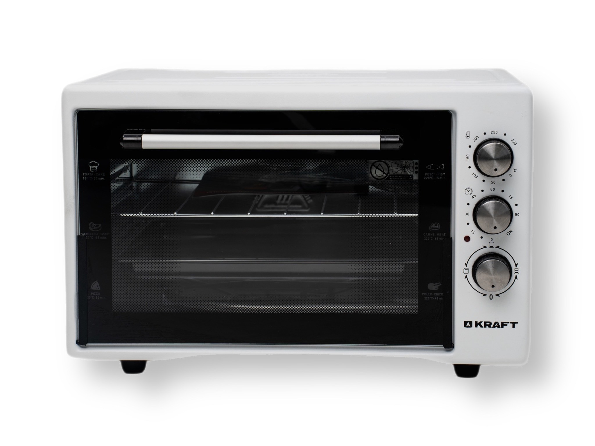 Изображение товара Электропечь 1500 Вт Kraft KF-MO 3200 W 50.3x30.7x37.3 см цвет белый