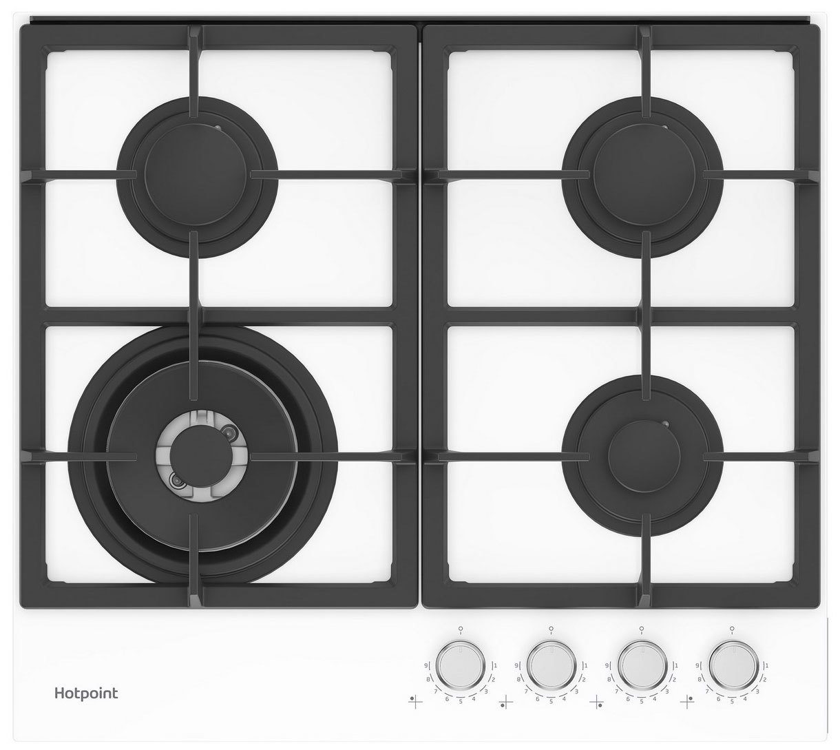 Изображение товара Газовая варочная панель Hotpoint HGS 62F/WH 4 конфорки встраиваемая белая