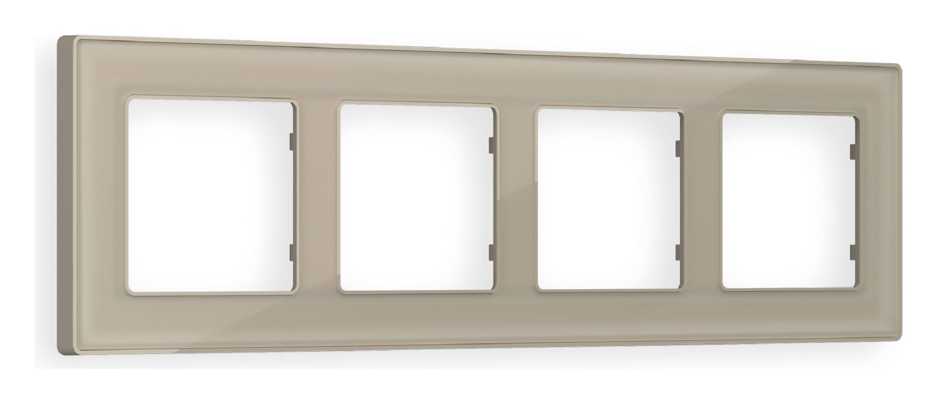 Изображение товара Рамка на 4 поста Ambrella Volt Alfa Arctic AF580364 серо бежевый накладной