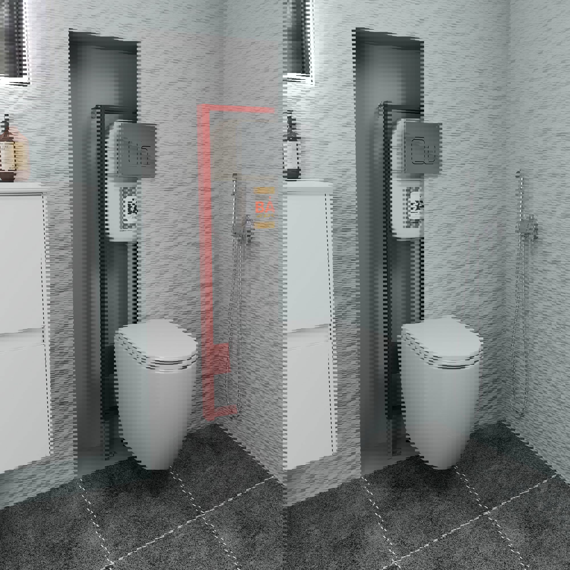 Изображение товара Комплект инсталляция с унитазом Bauedge Dream для подвесных систем 3/6 л