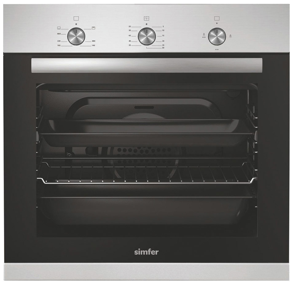 Изображение товара Встраиваемый газовый духовой шкаф Simfer B6Gm12016 58 л нержавеющая сталь