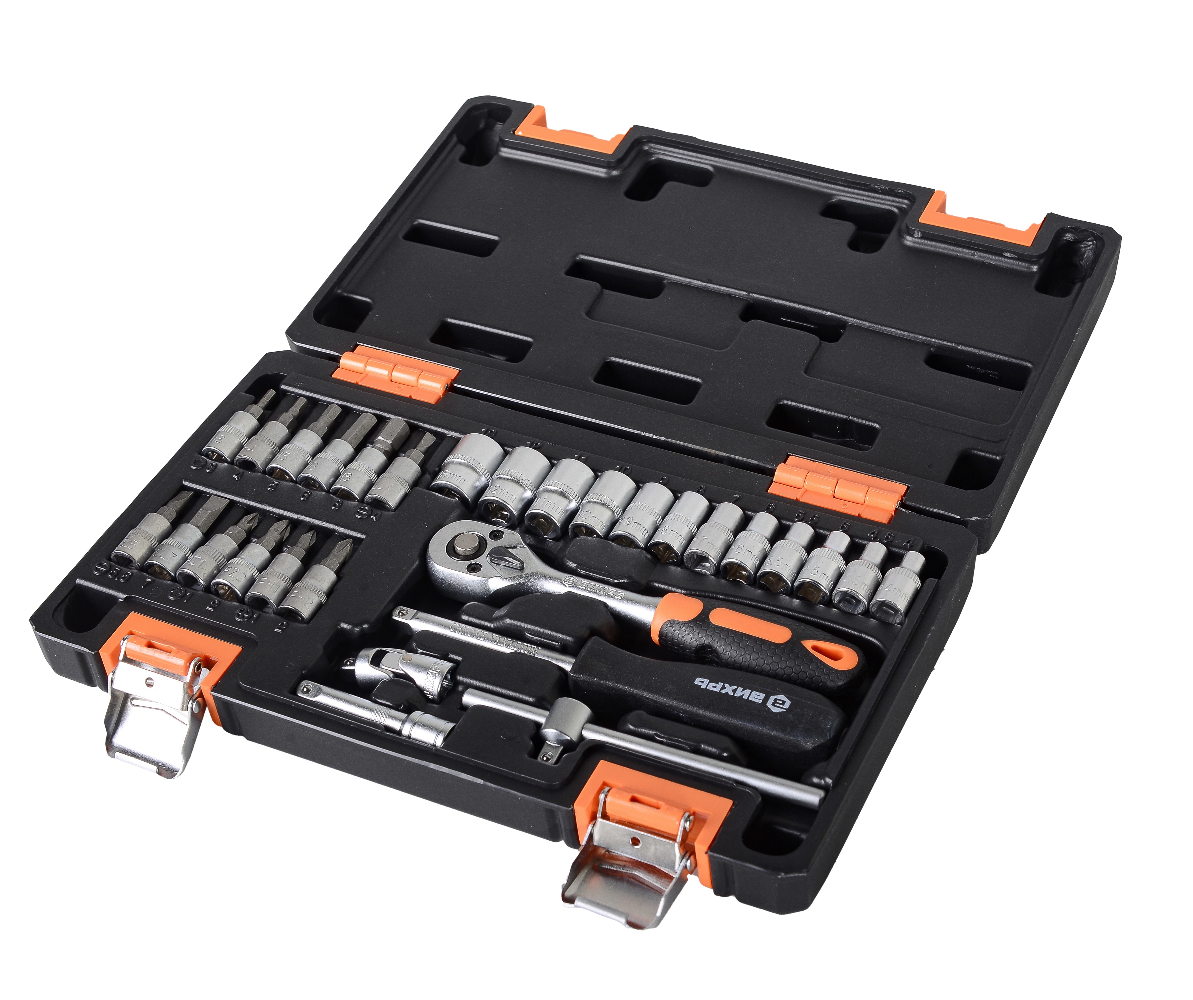 Изображение товара Набор торцевых головок Вихрь 73/6/7/1 1/4 дюйма 29 предметов