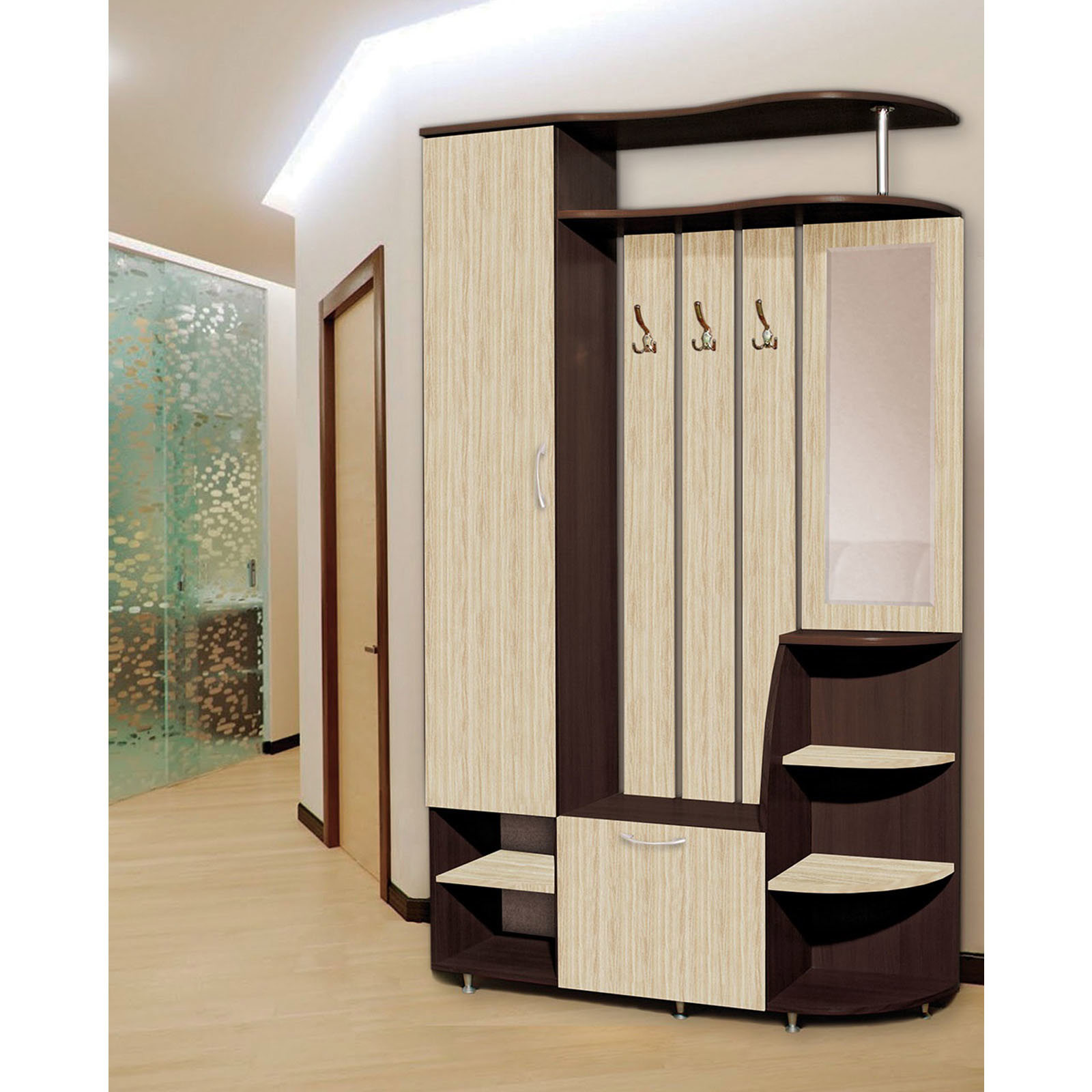 Изображение товара Шкаф Феникс 3635746 120x205x35 см ЛДСП цвет дуб молочный