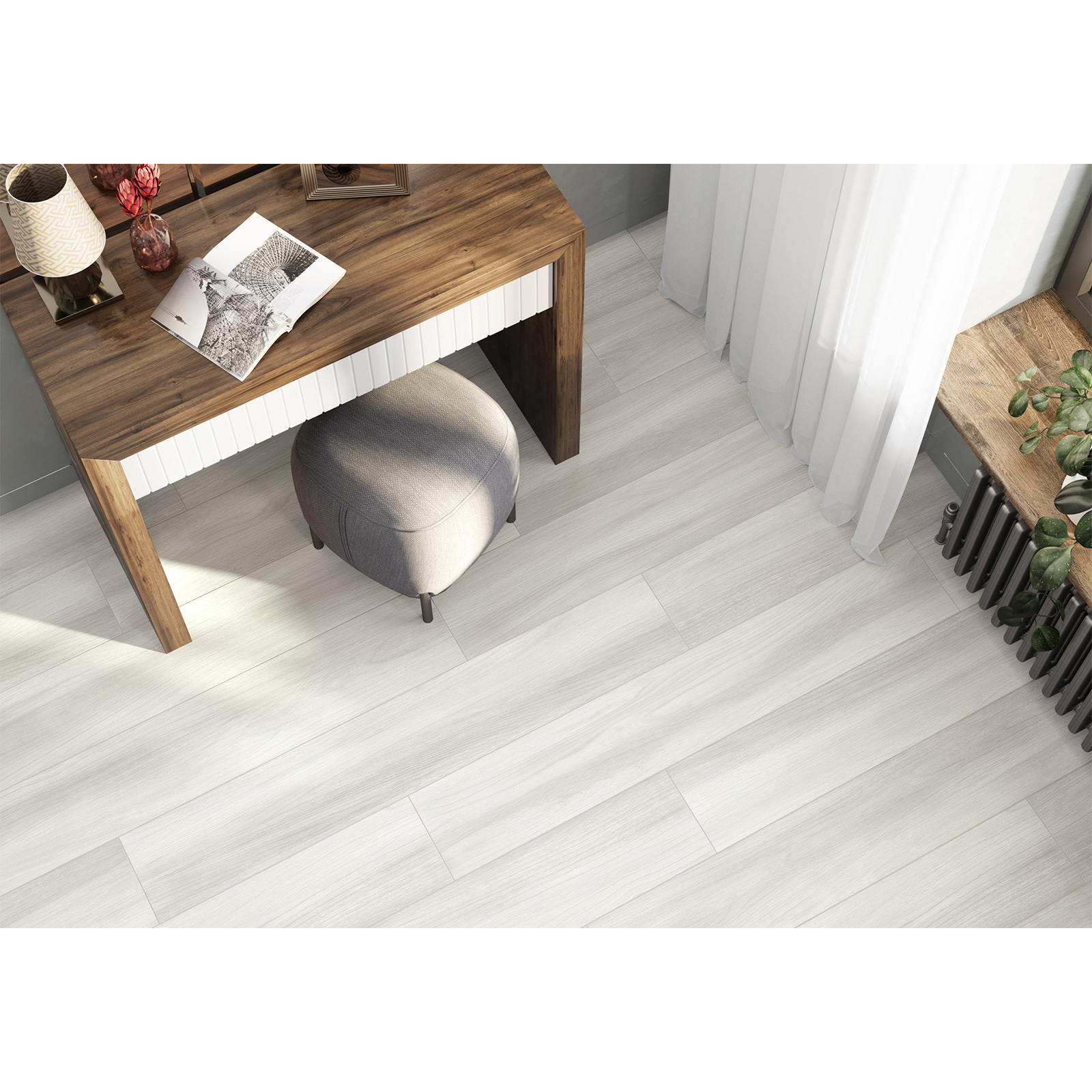 Изображение товара Керамогранит Artkera group Apricot 20x120 см текстура дерева серый