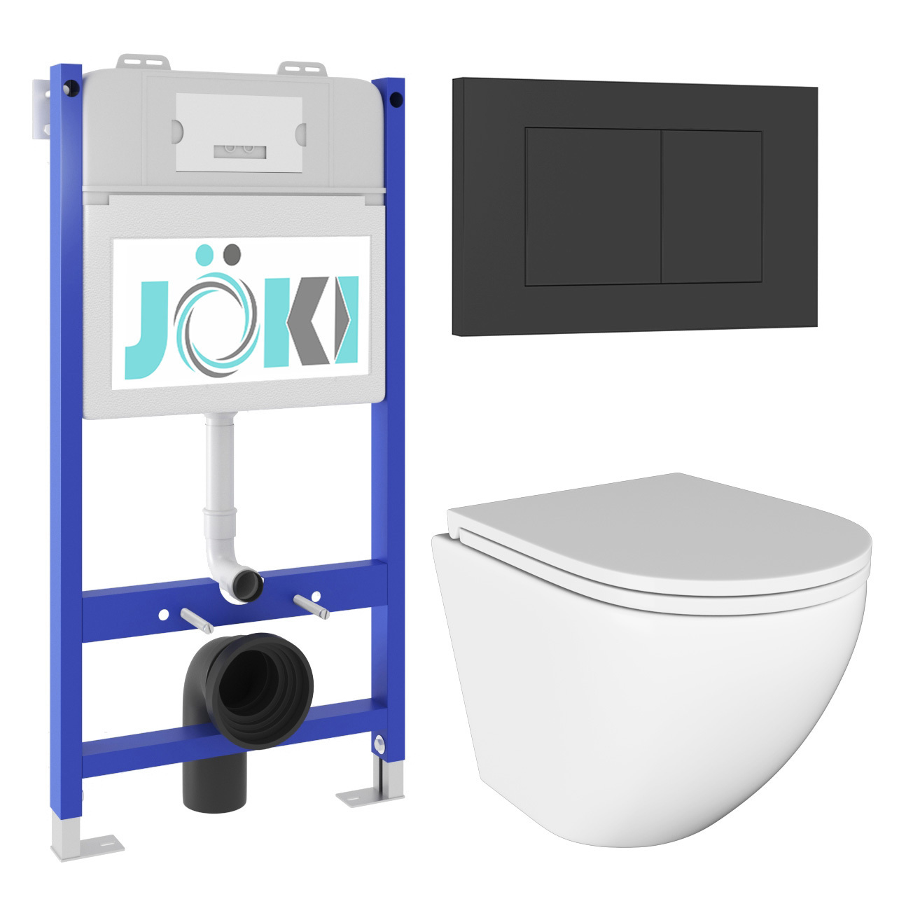 Изображение товара Комплект инсталляции с унитазом JOKI Stella JKS102033013BM белый
