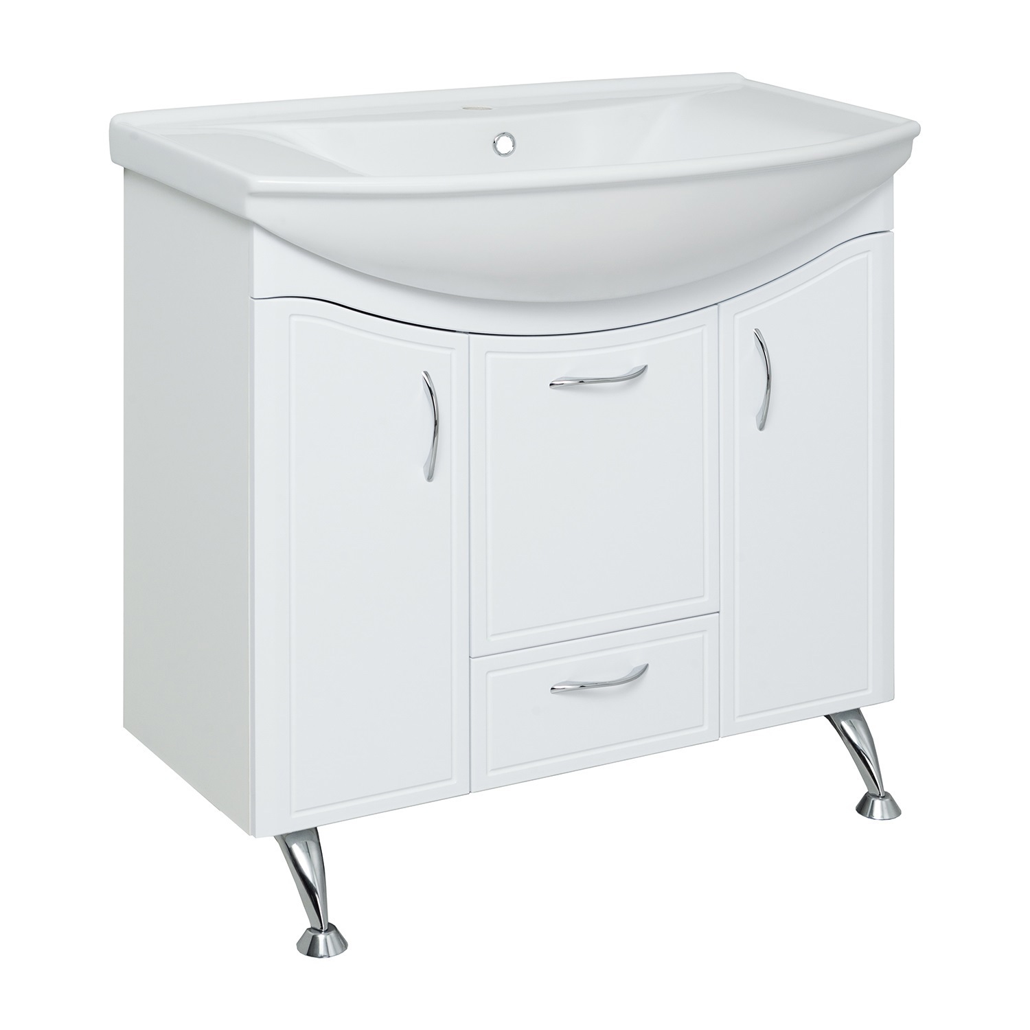 Изображение товара Тумба под раковину Runo Севилья 85 см белая напольная для ванной комнаты