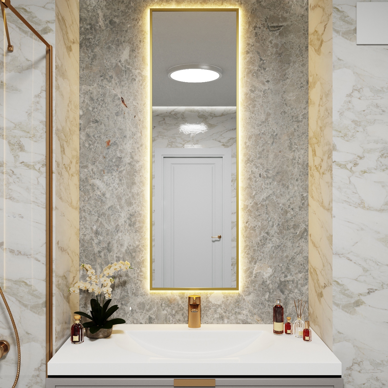 Изображение товара Зеркало со встроенной подсветкой One mirror 14040зст 40x140 см
