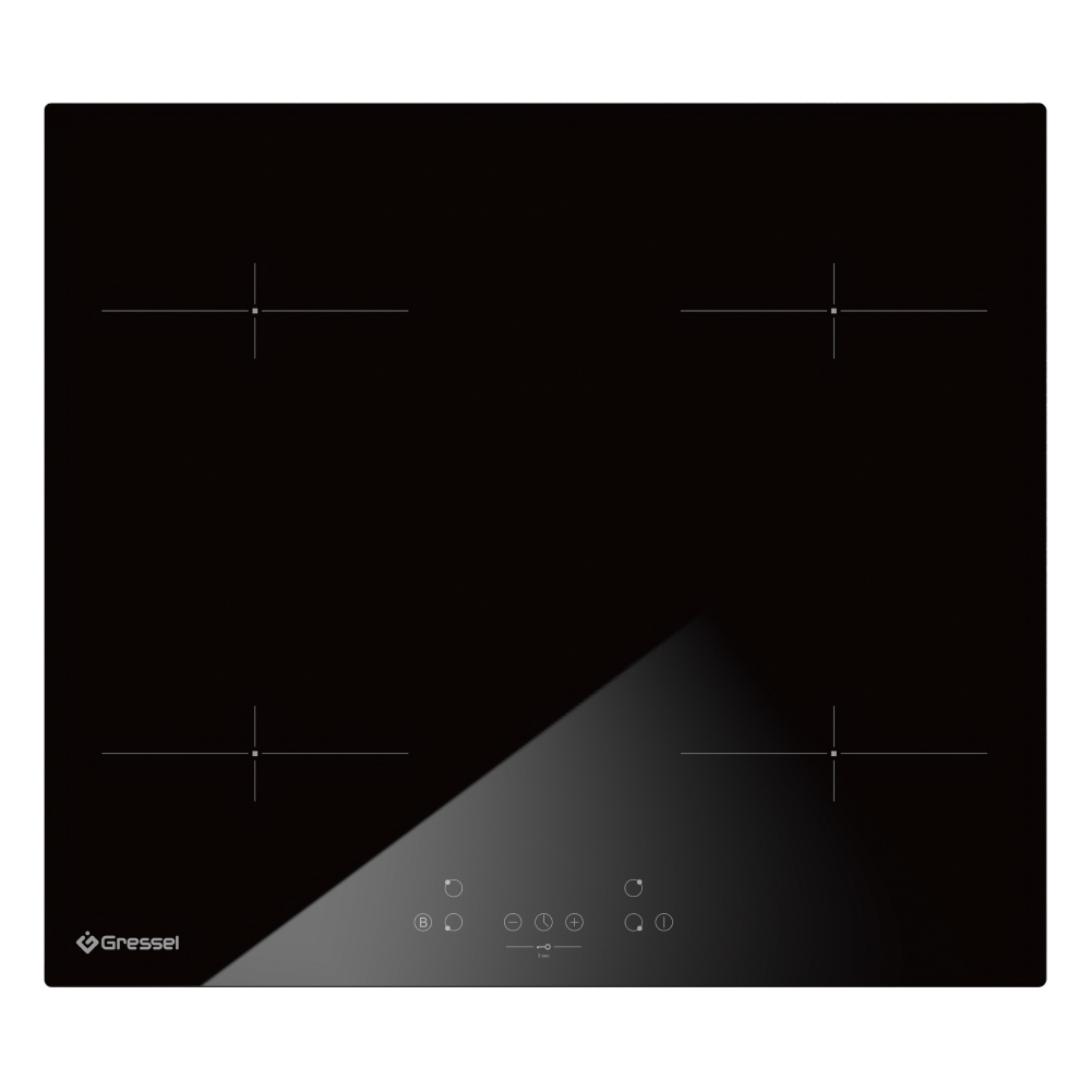 Изображение товара Индукционная варочная панель Gressel U60I74S000 60 см 4 конфорки цвет черный