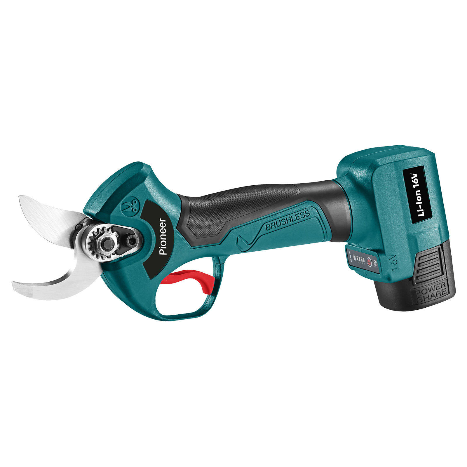 Изображение товара Аккумуляторный секатор Pioneer BP-16V20BL-01 450 Вт 2 АКБ для сада
