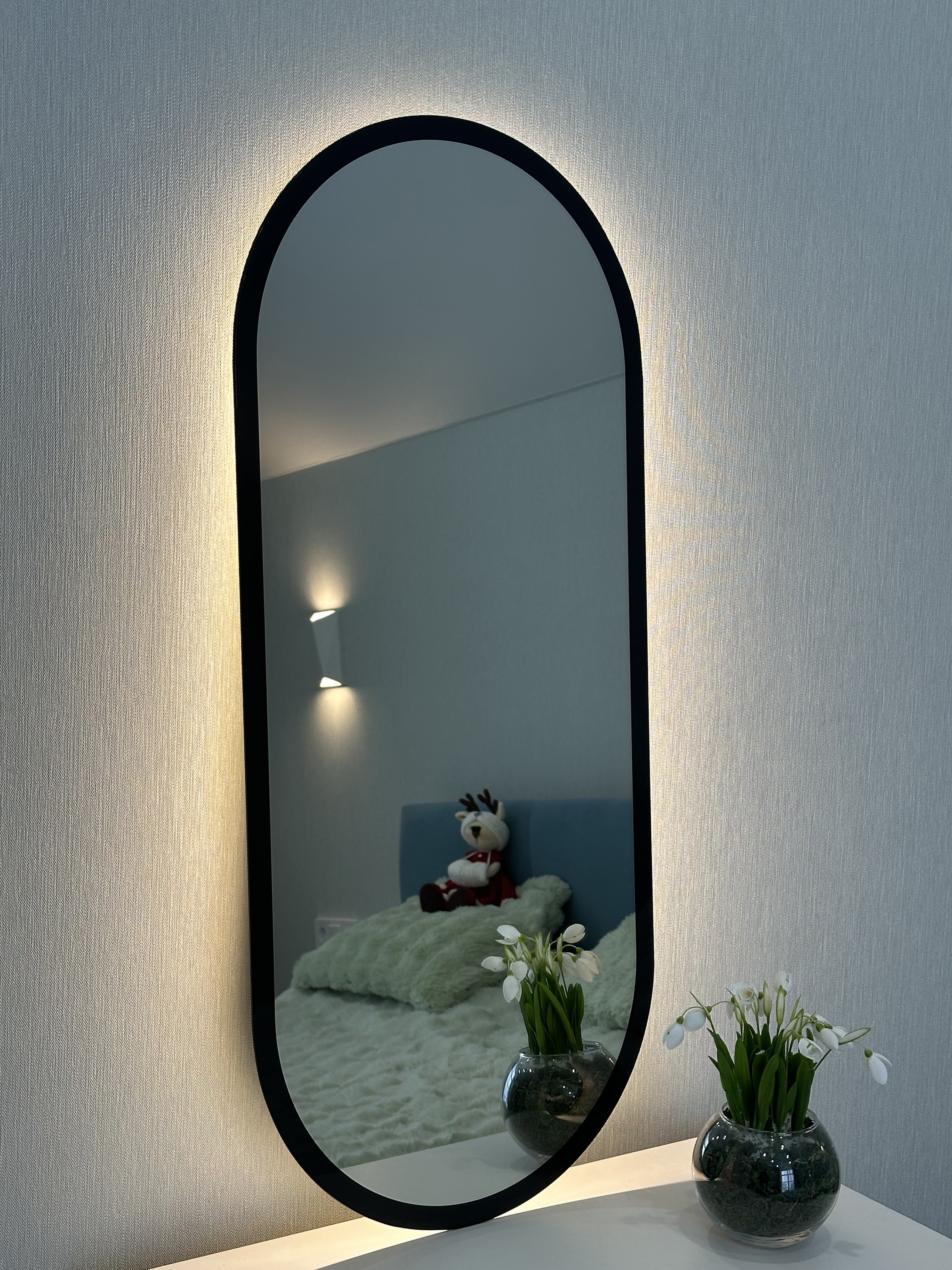 Изображение товара Зеркало для ванной Alfa mirrors с подсветкой и подогревом 40x90 см