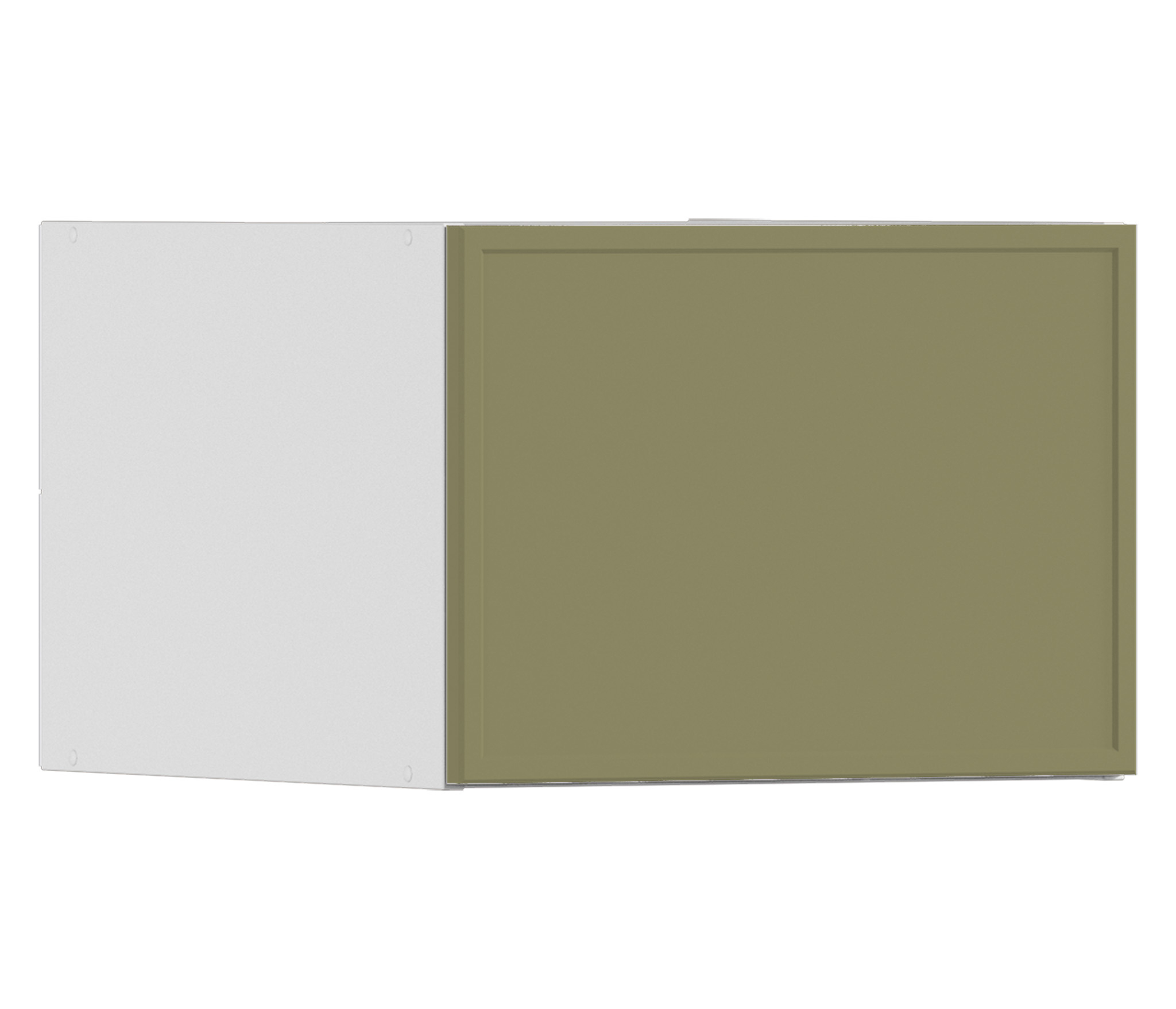 Изображение товара Модуль Столплит Регина квадро 50x36x56 см ЛДСП цвет белый/МДФ квадро хаки