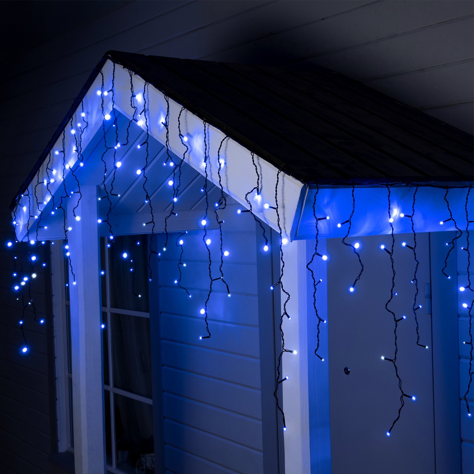 Изображение товара Электрогирлянда универсальная Luazon lighting 1080162 бахрома 4x4 м 180 ламп синий 1 режим работы